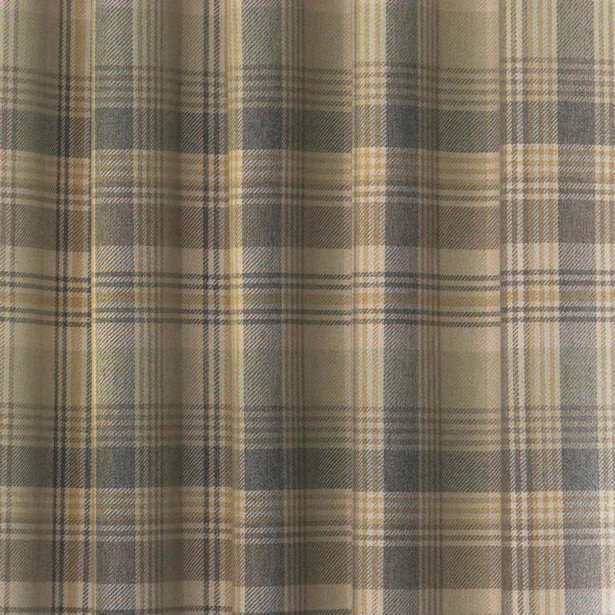 Finley Check Green Eyelet Curtains Green – image 3