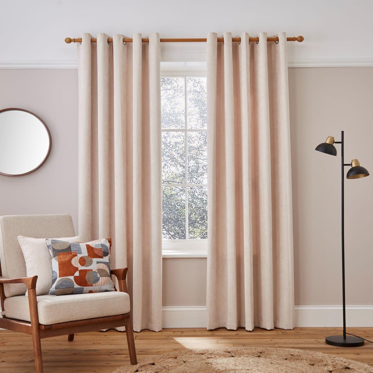 Elements Cord White Sand Eyelet Curtains White Sand – image 2