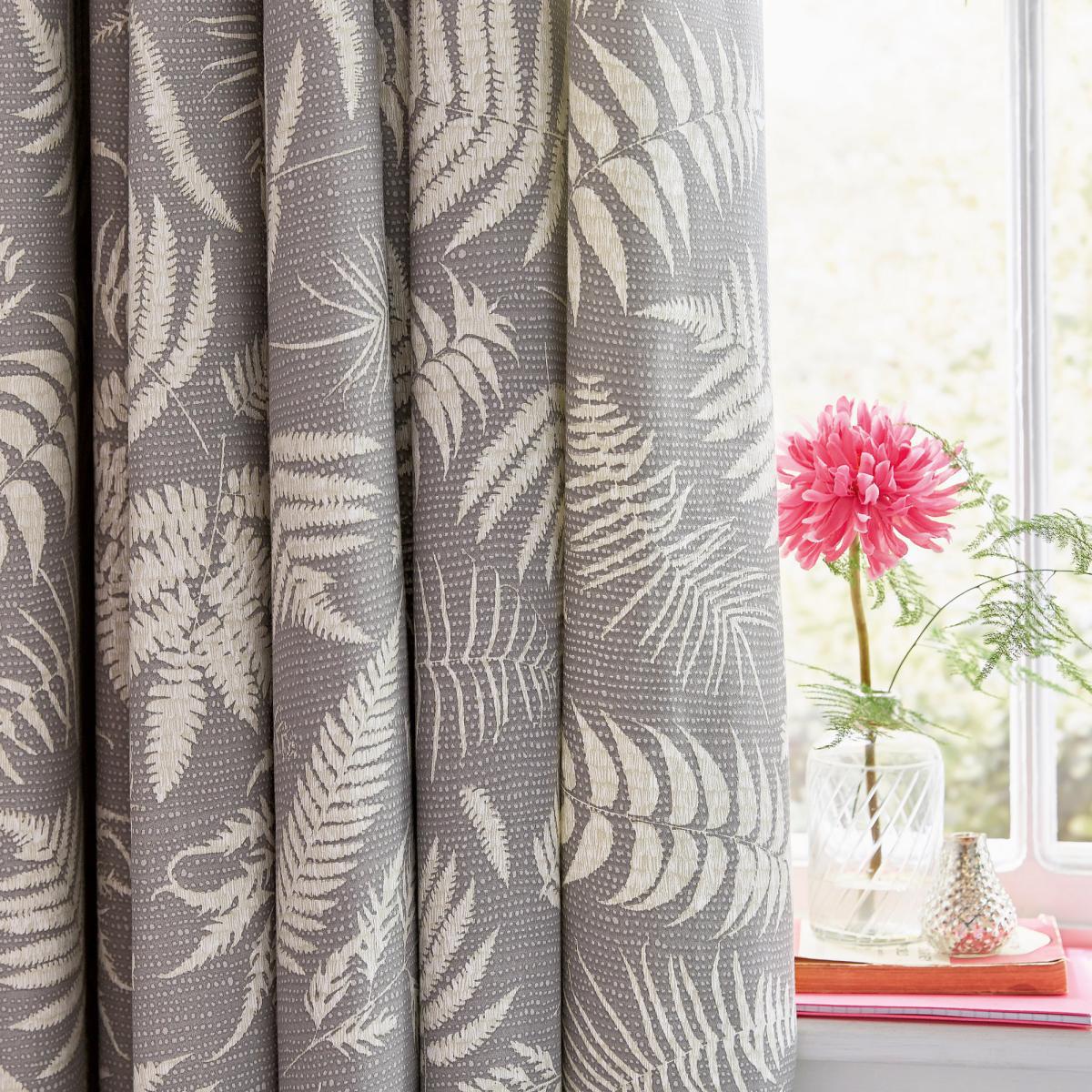 Clarissa Hulse Grey Fern Eyelet Curtains Grey – image 2