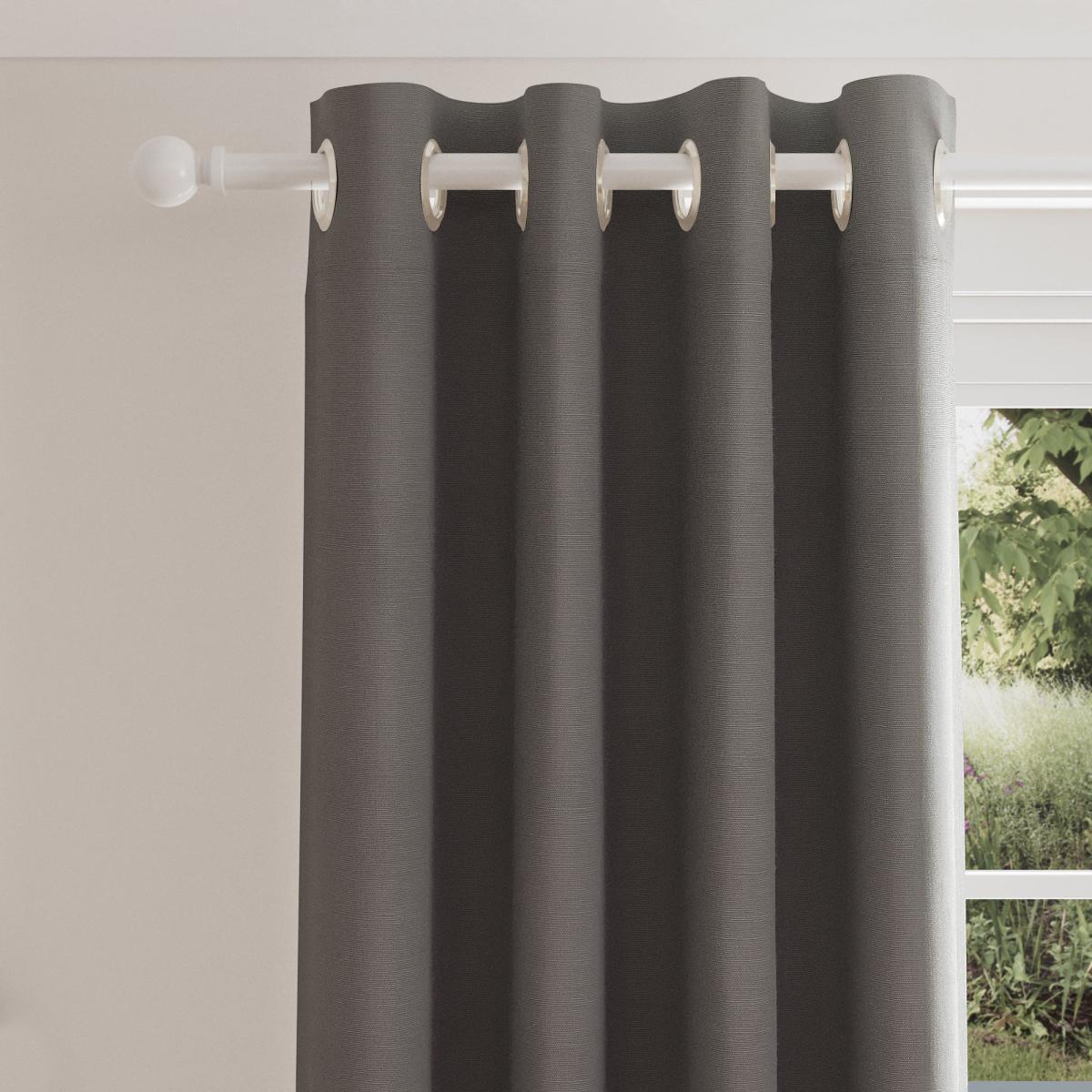 Nyah Cotton Grey Eyelet Curtains Grey – image 2
