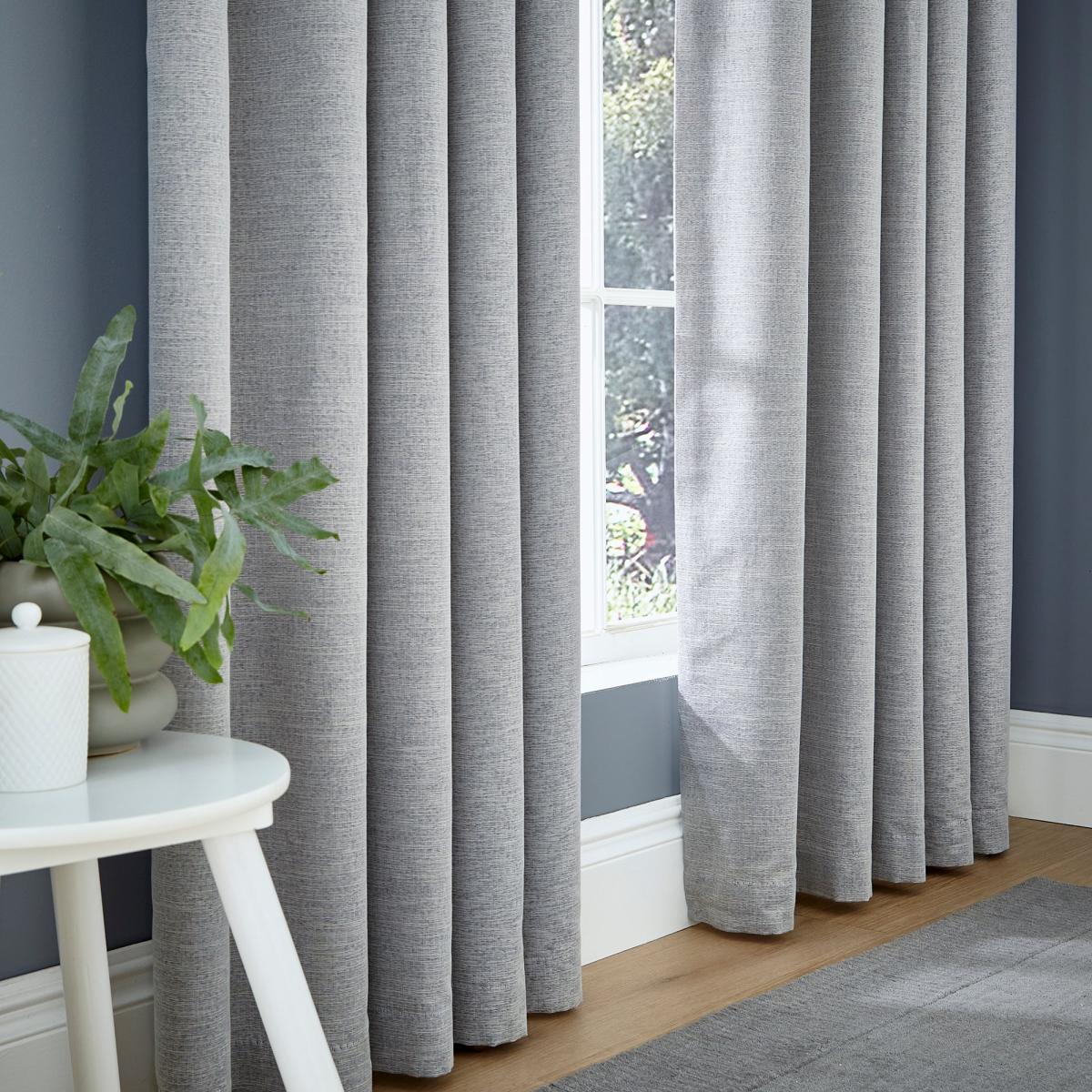 Terrell Marl Blackout Eyelet Curtains Blue – image 4