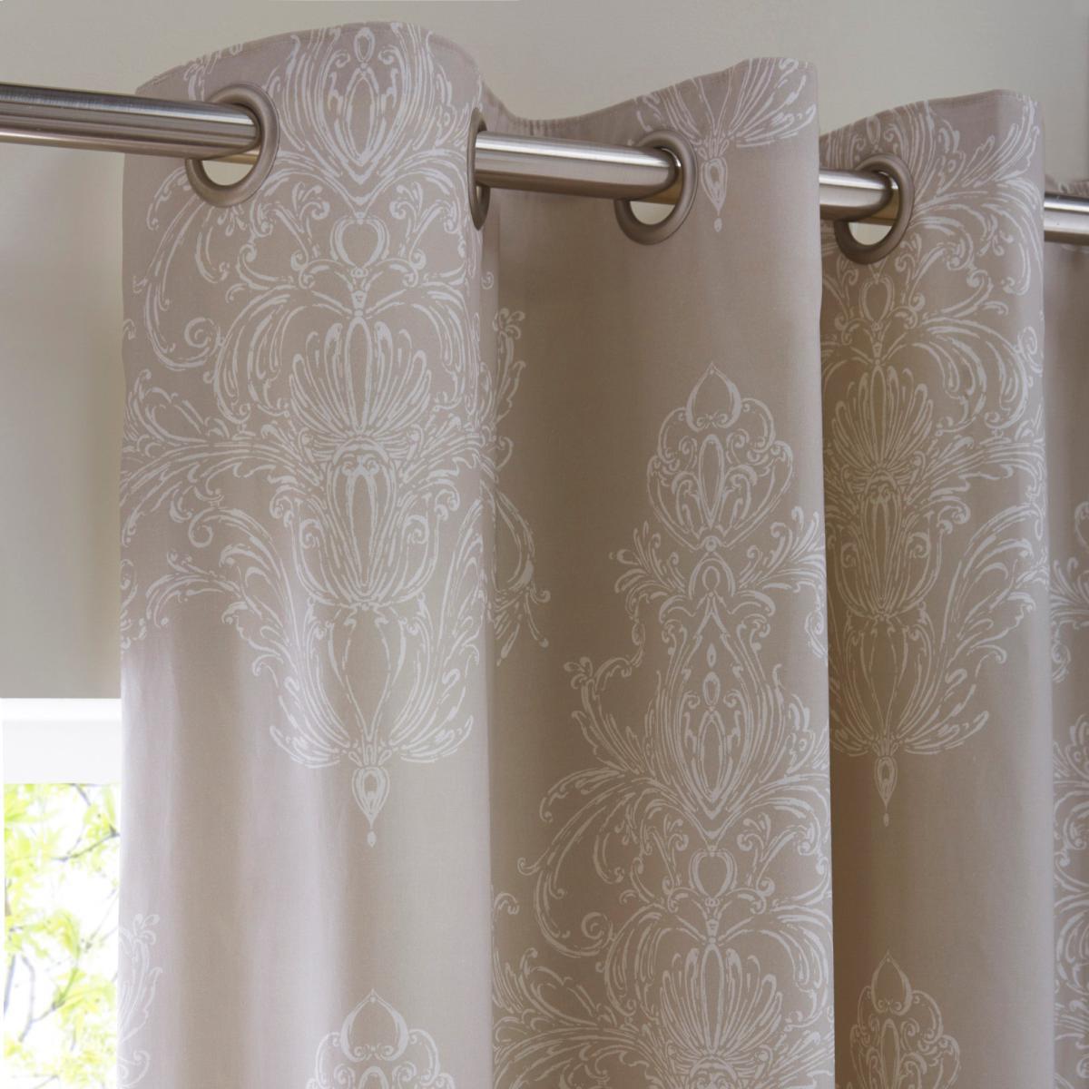 Versailles Natural Thermal Eyelet Curtains Brown – image 4