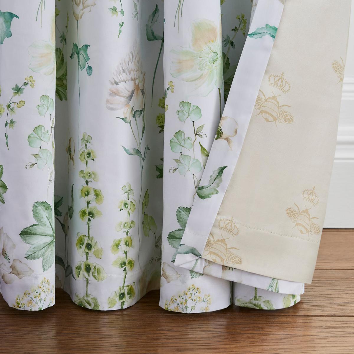 Dorma Flora Botanica Green Blackout Eyelet Curtains Green – image 3