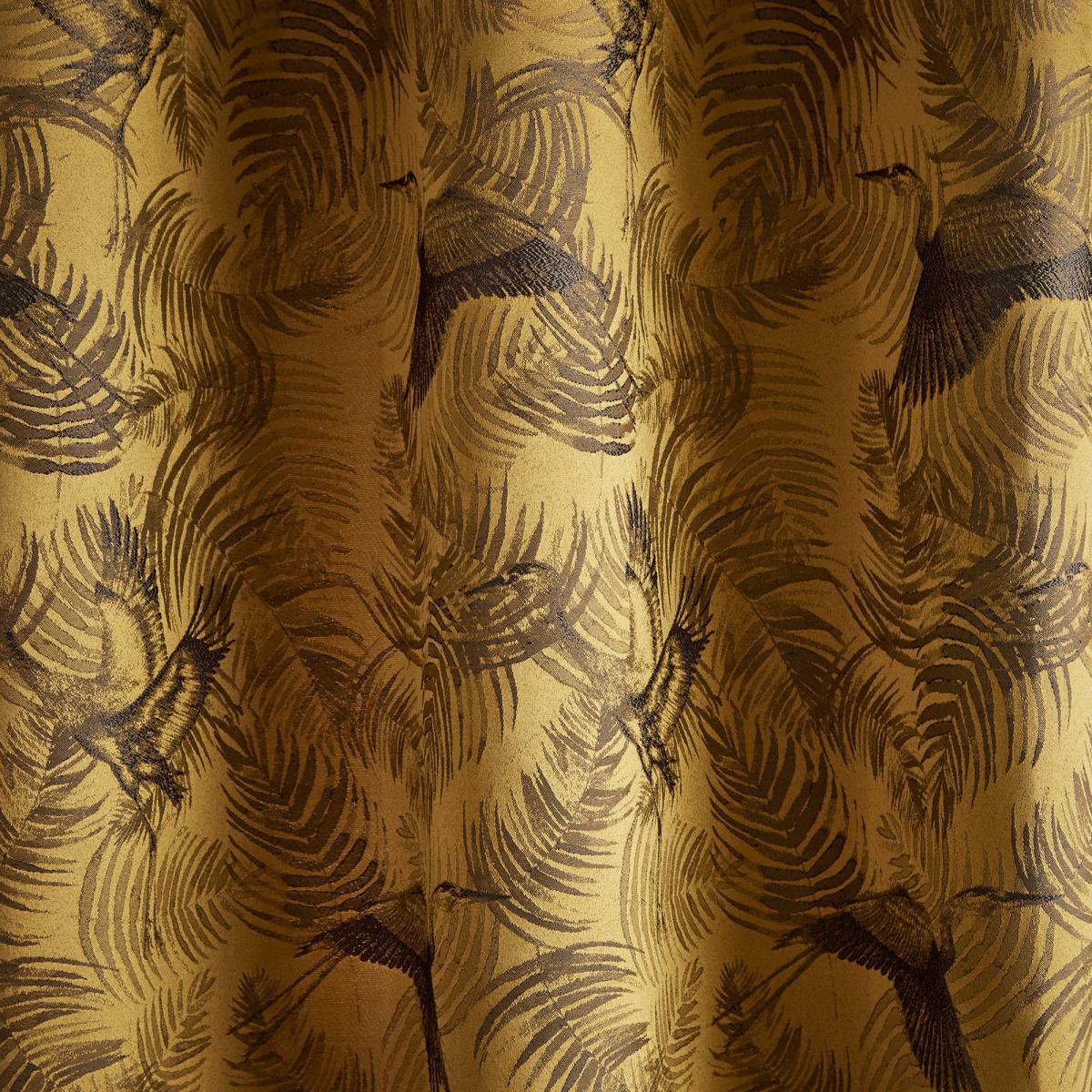 Crane Old Gold Eyelet Curtains Gold – image 6