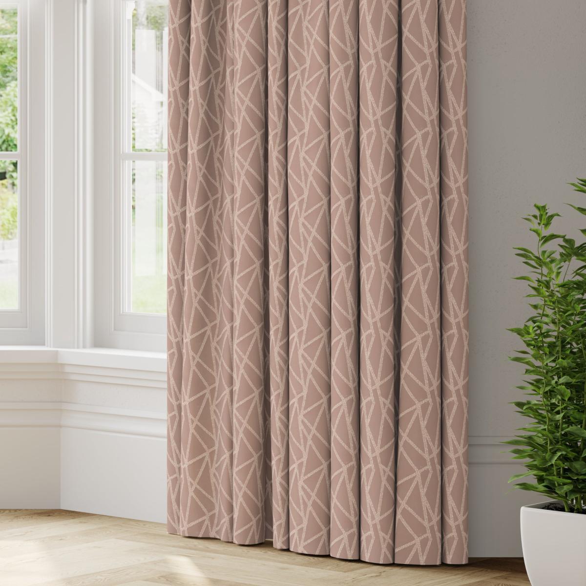 Geomo Made to Measure Curtains Geomo Woven Blush – image 1