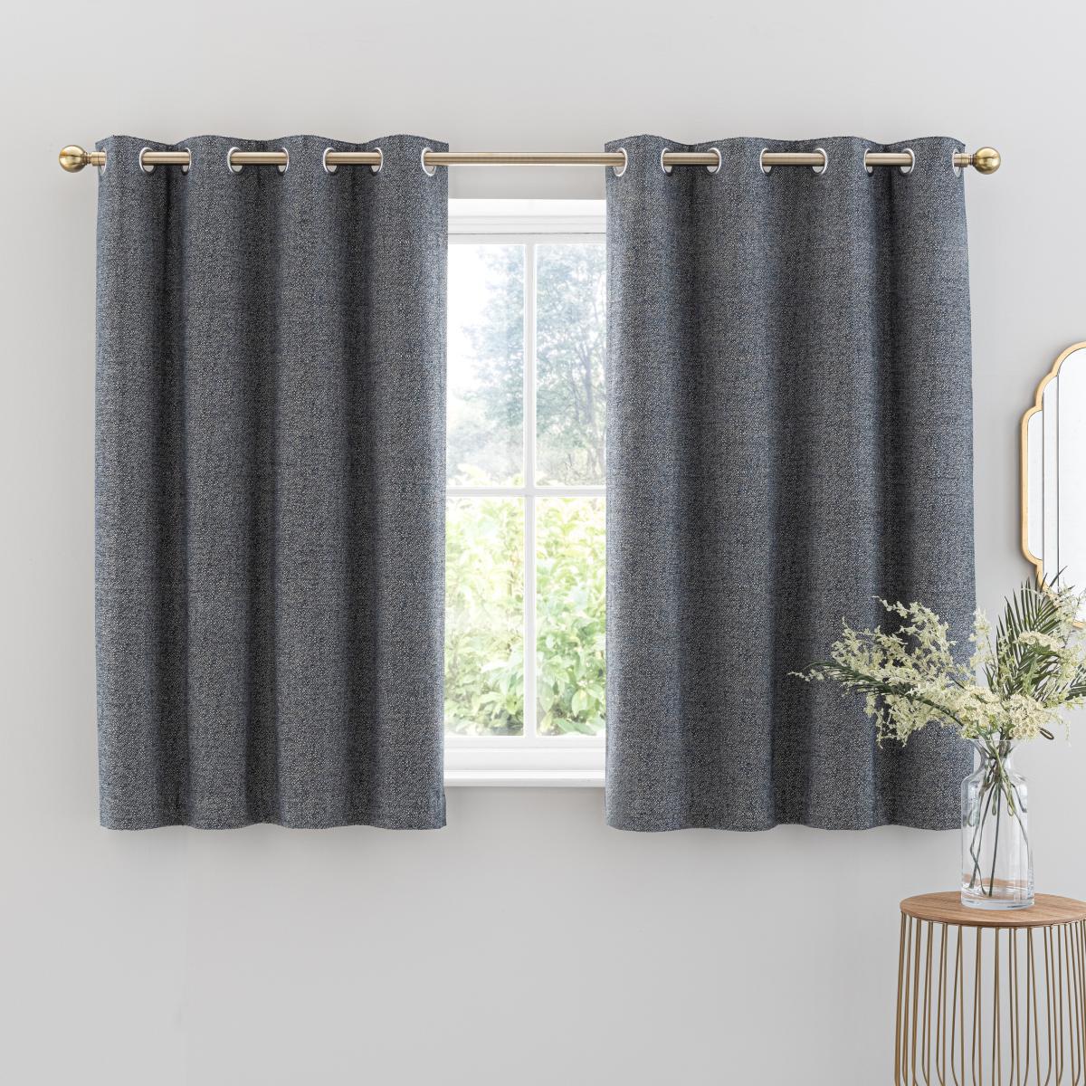 Hampstead Navy Eyelet Curtains Navy – image 5