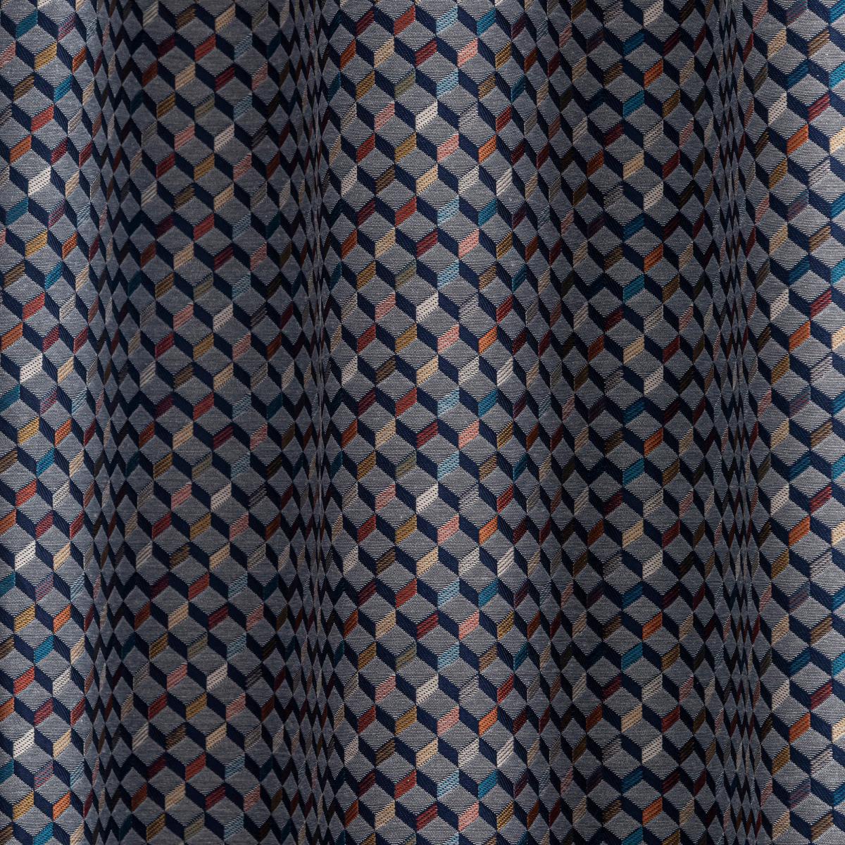 Mini Geo Navy Eyelet Curtains Navy – image 6