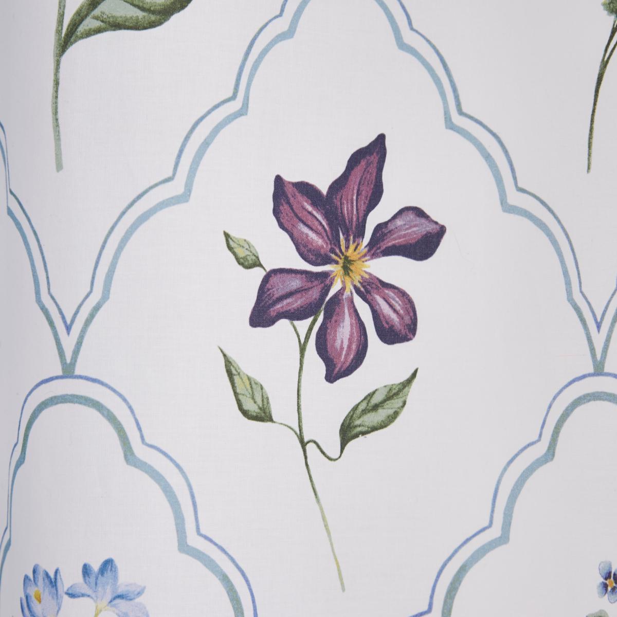 Botanical Trellis Blue Blackout Eyelet Curtains White/Blue/Green – image 3