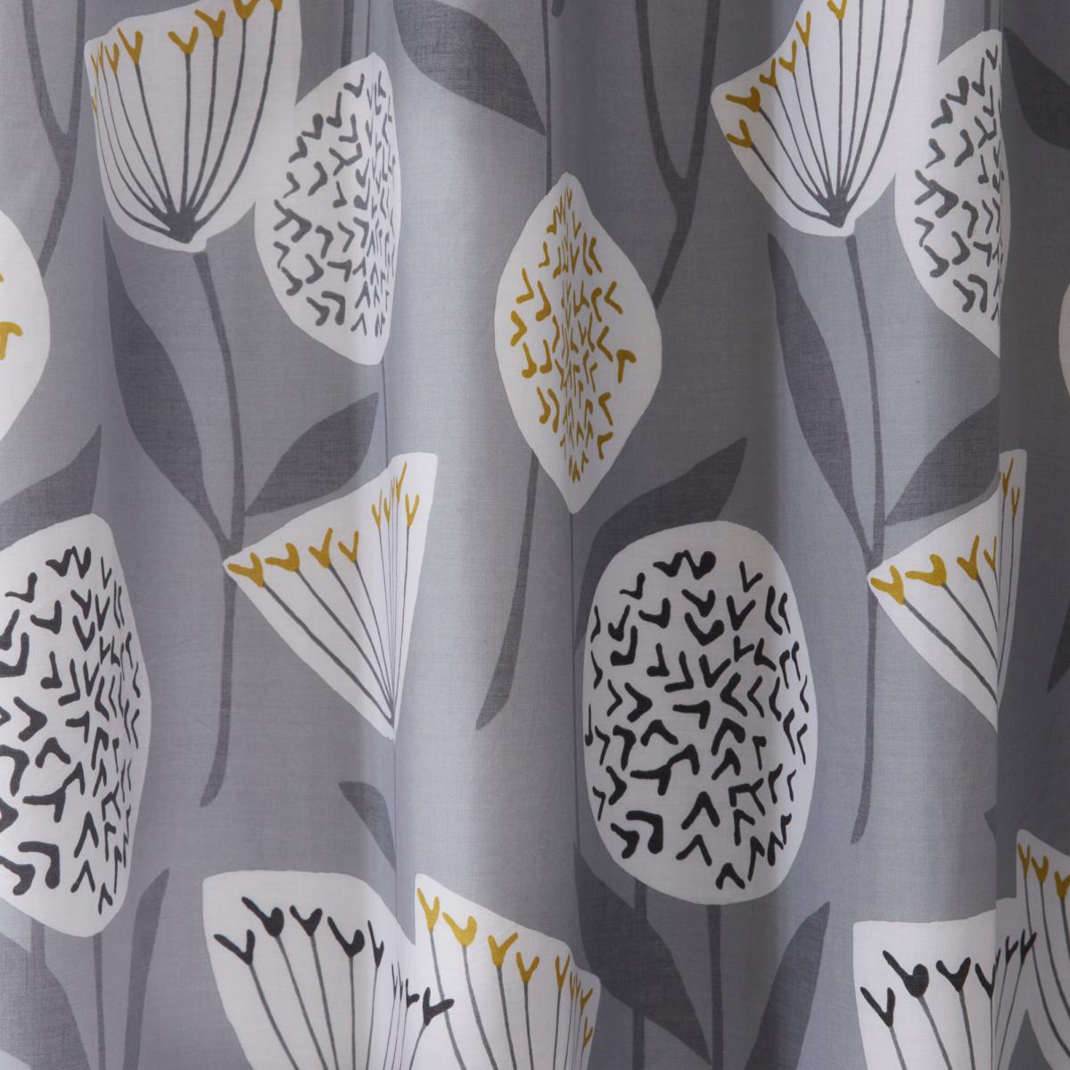Elements Emmott Grey Blackout Eyelet Curtains Grey and Yellow – image 3