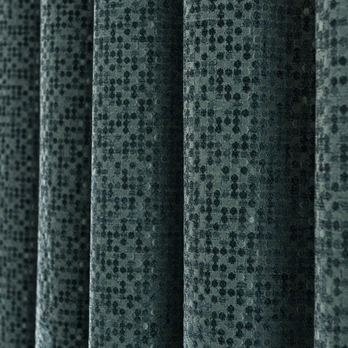Chenille Spot Bottle Green Eyelet Curtains Green – image 5
