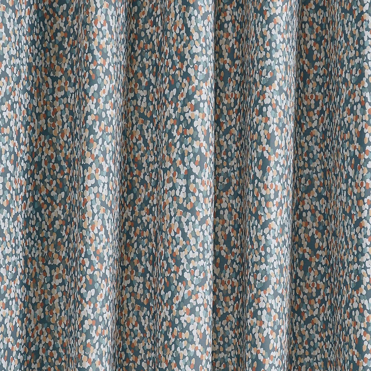 Keaton Blue Eyelet Curtains White/Orange/Green – image 4