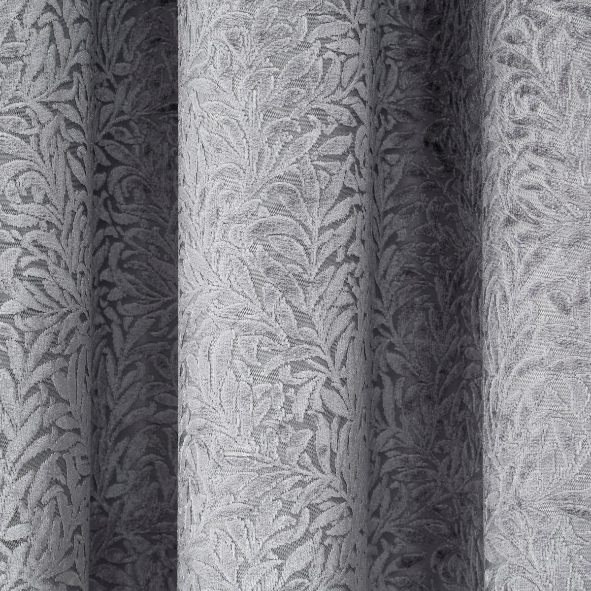 Beverley Luxe Charcoal Blackout Eyelet Curtains Charcoal (Grey) – image 3