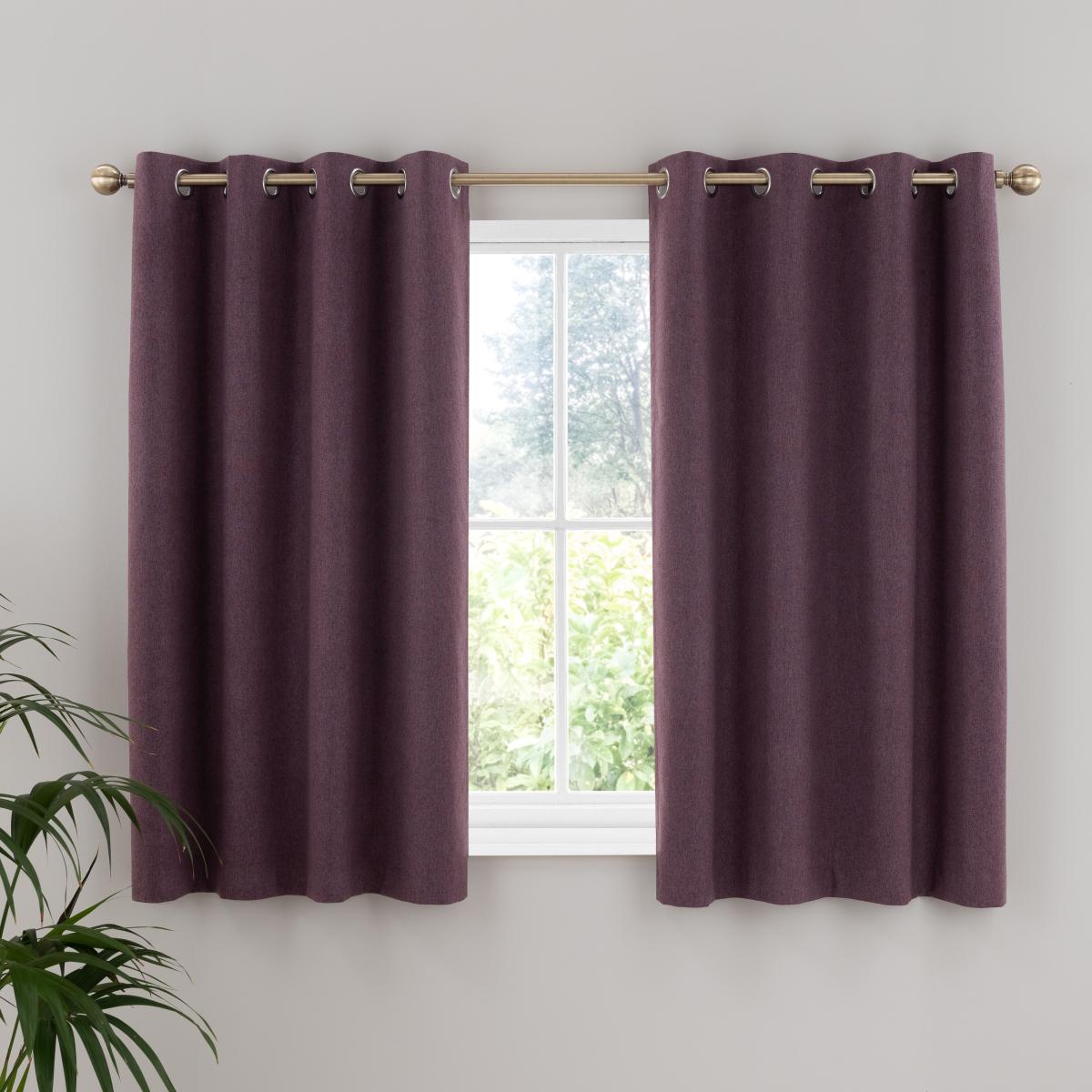 Luna Brushed Thistle Blackout Eyelet Curtains Thistle – image 5
