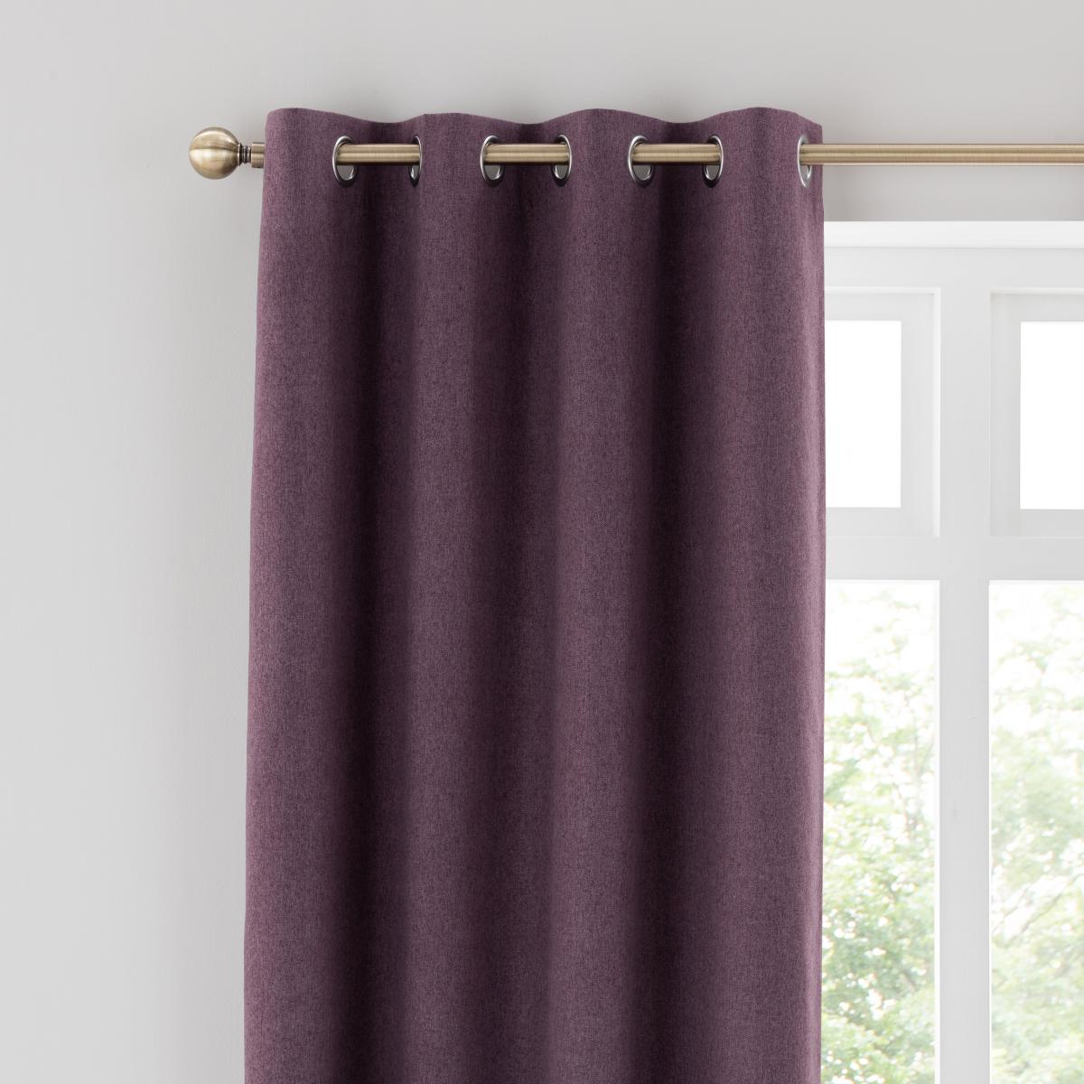 Luna Brushed Thistle Blackout Eyelet Curtains Thistle – image 1