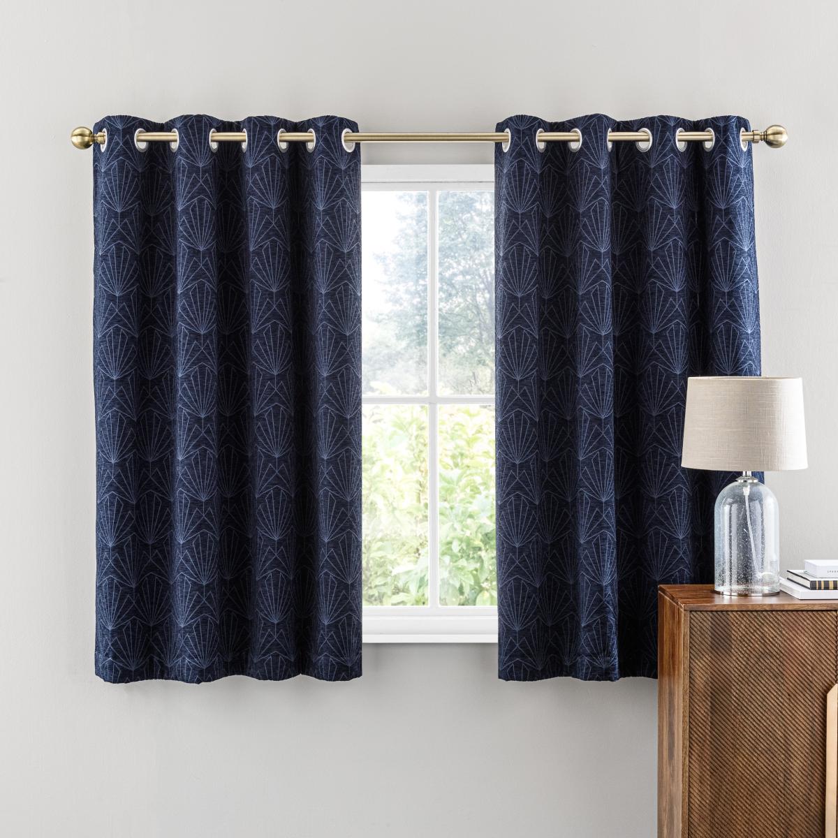 Gatsby Thermal Eyelet Curtains Navy Navy (Blue) – image 5