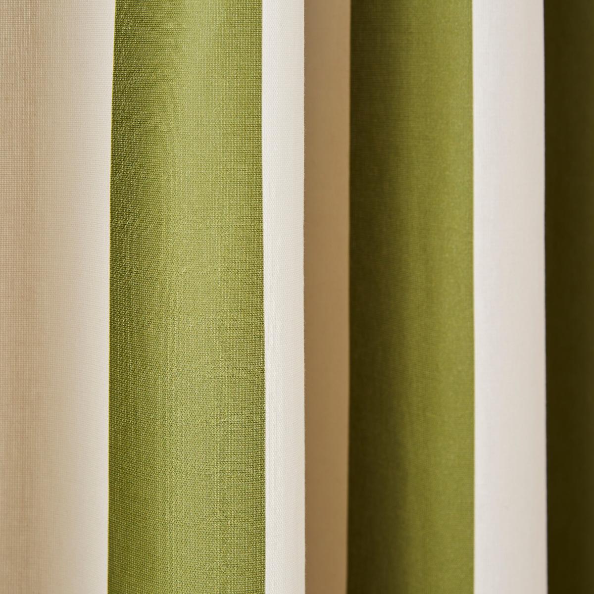 Pride & Joy Striped Eyelet Curtains Olive – image 3