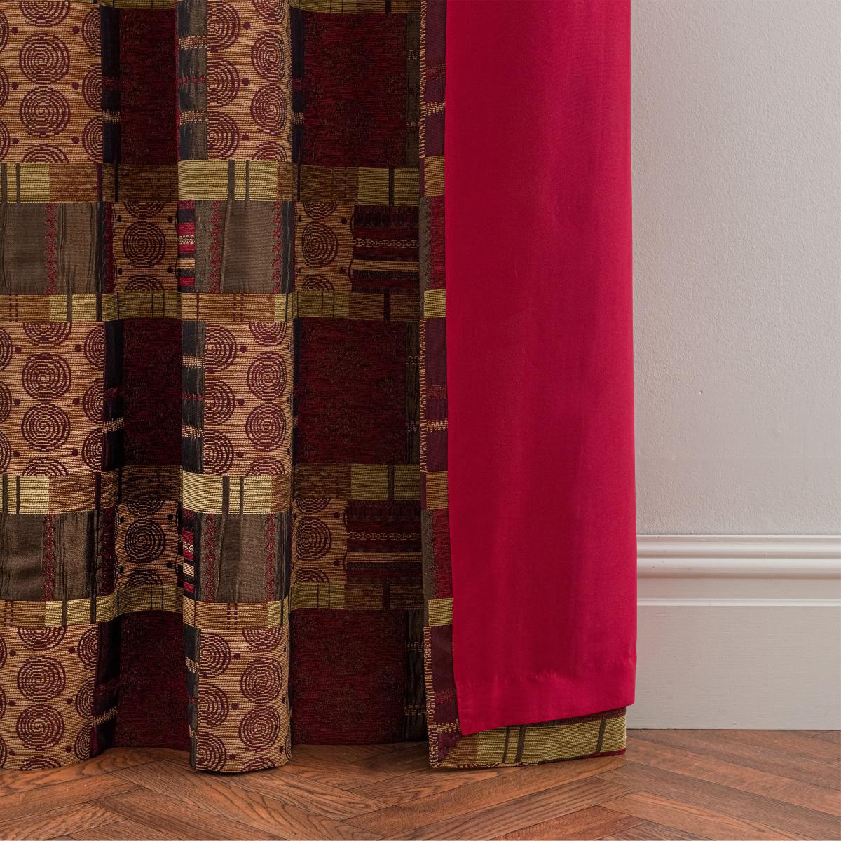 Prague Chenille Plum Eyelet Curtain Prague Plum – image 5