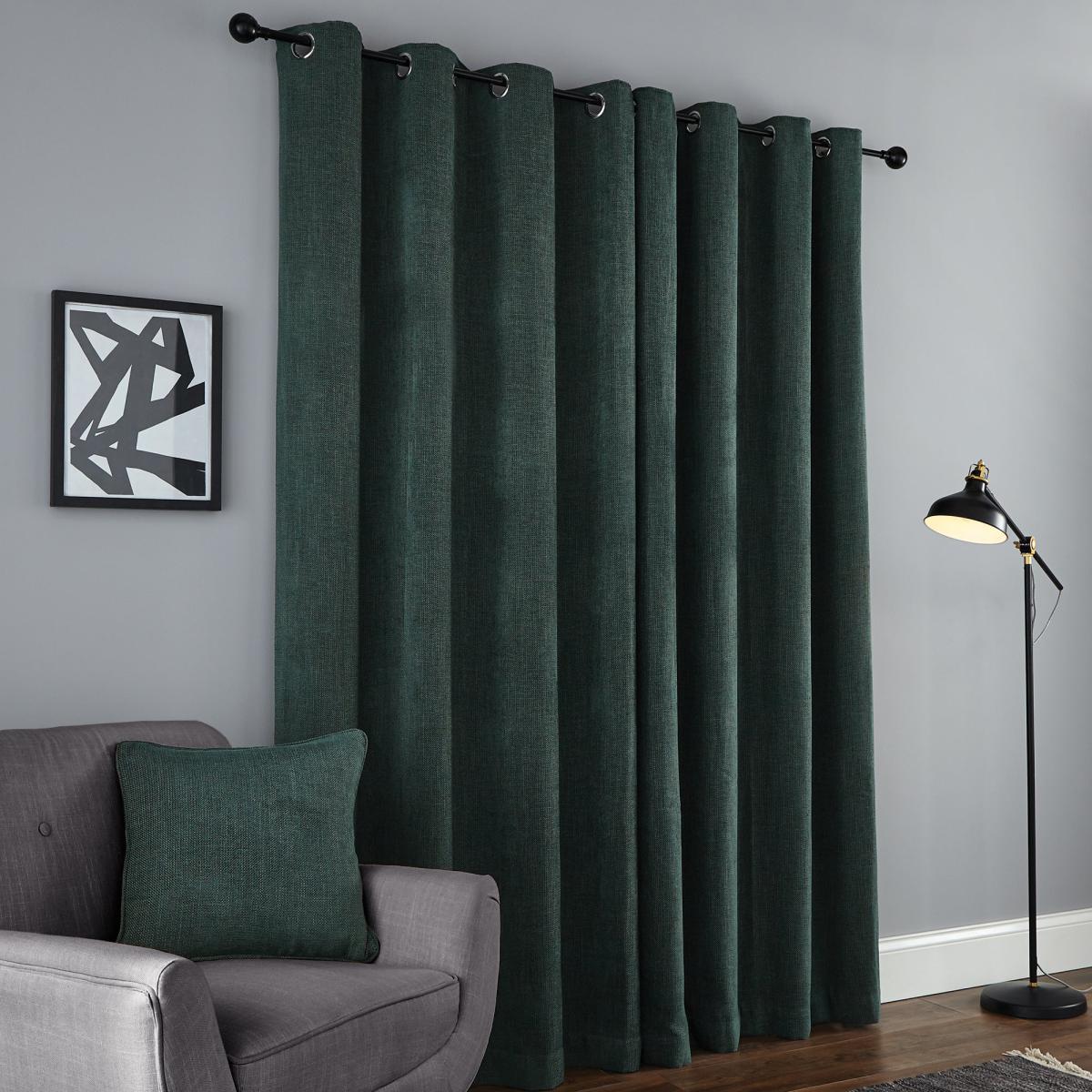 Wynter Jade Thermal Eyelet Curtains Green – image 4