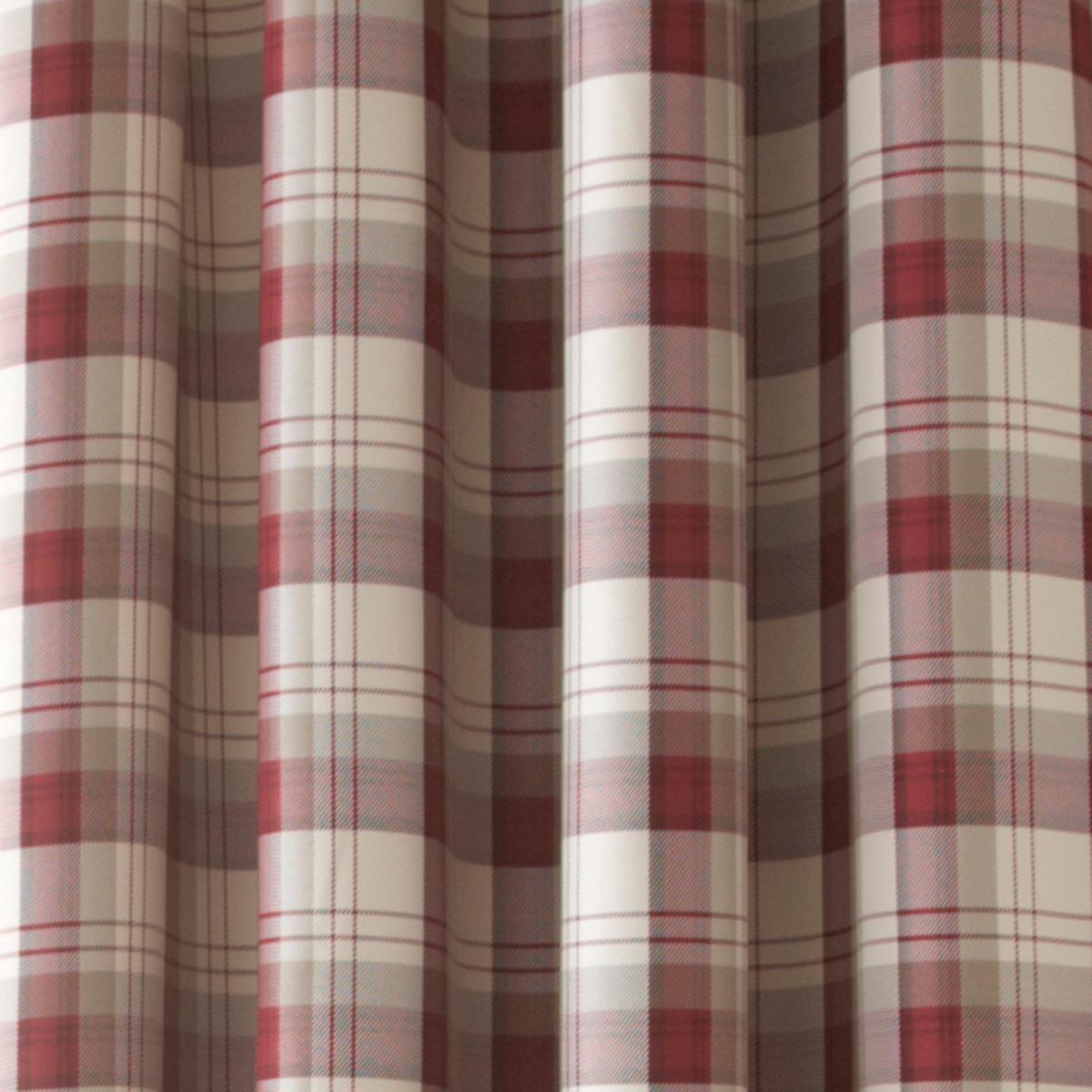 Balmoral Red Eyelet Curtains Red and Brown – image 3