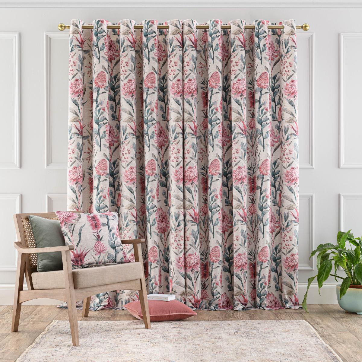 Cassia Pink Eyelet Curtains Pink – image 5