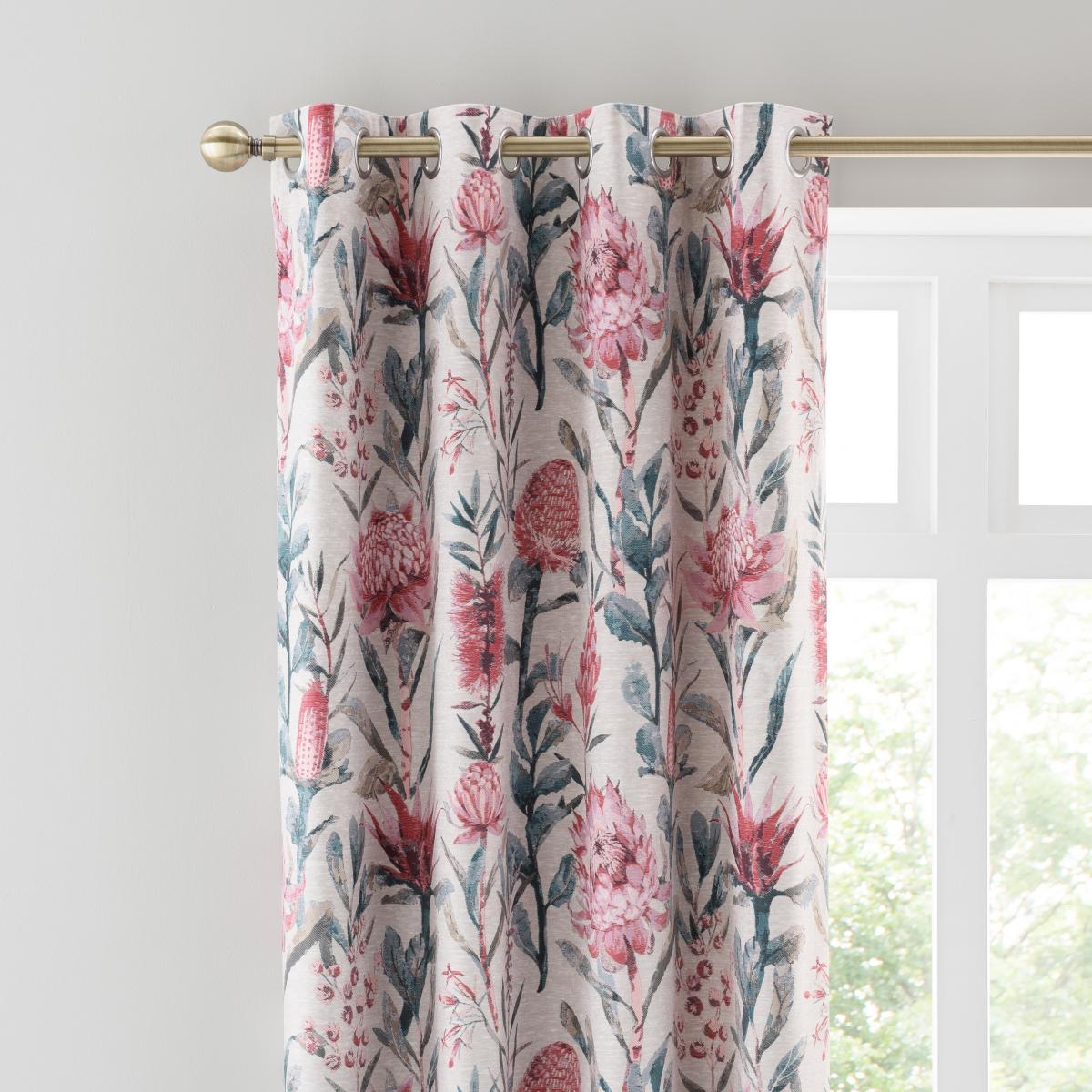 Cassia Pink Eyelet Curtains Pink – image 1