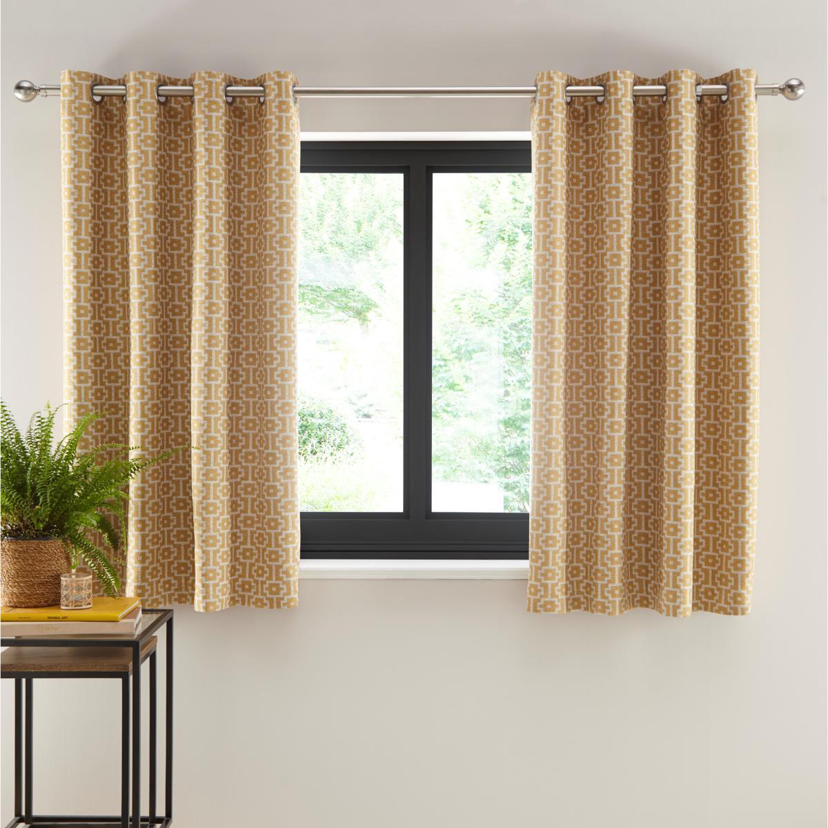 Riad Old Gold Eyelet Curtains Old Gold – image 3