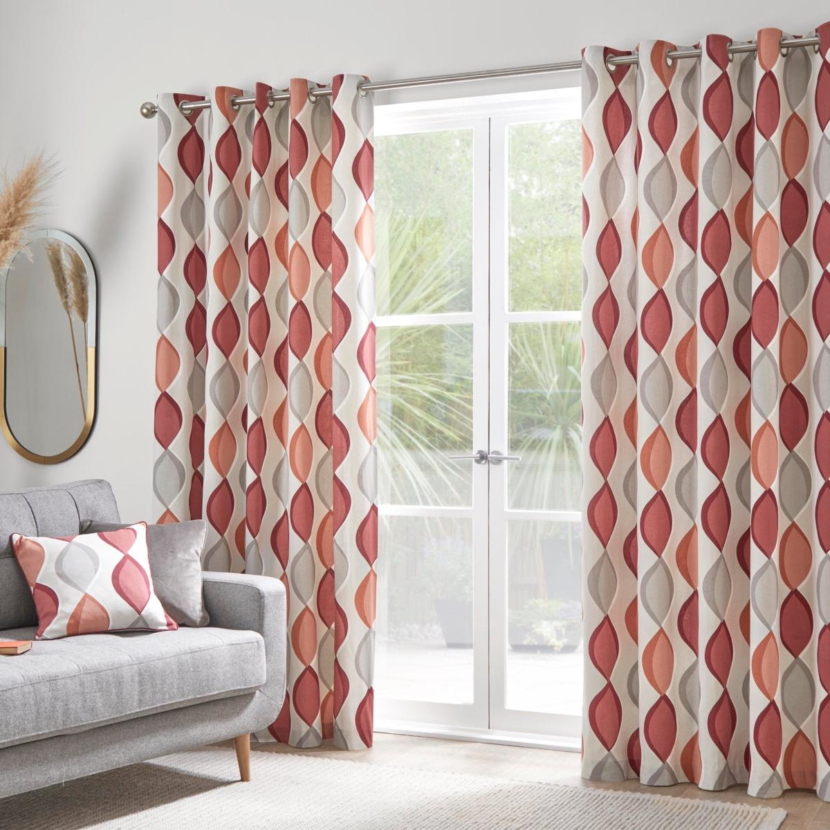 Fusion Lennox Spice Eyelet Curtains Spice (Orange) – image 2