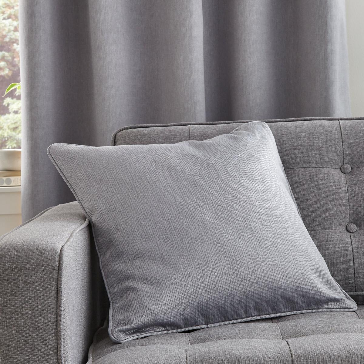 Jupiter Grey Blackout Eyelet Curtains Grey – image 3
