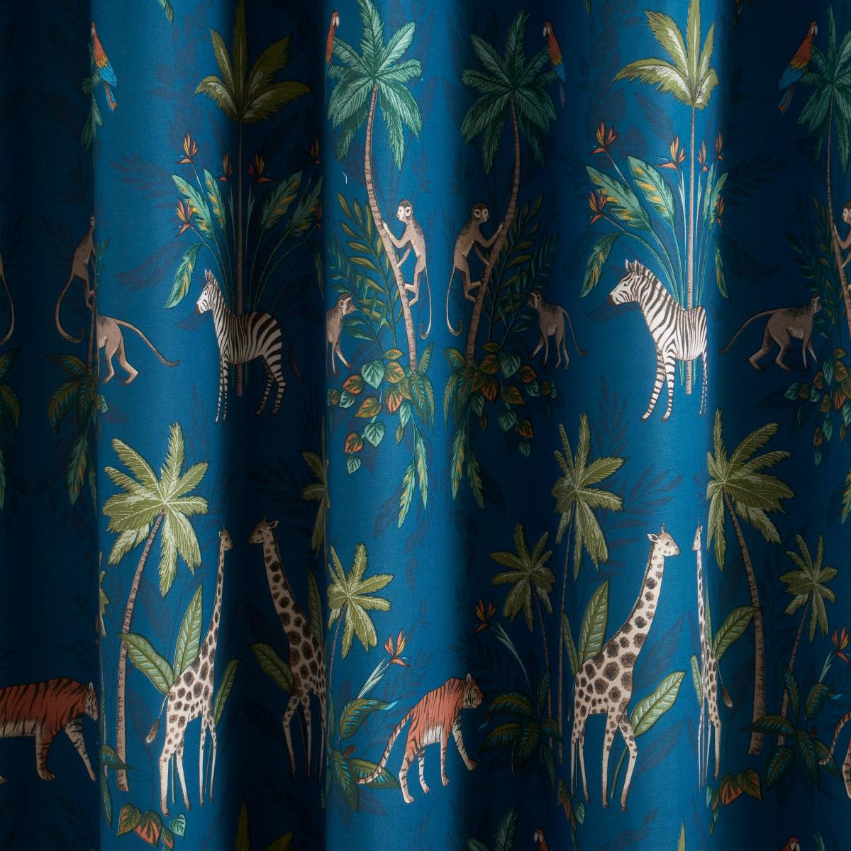 Safari Teal Blackout Eyelet Curtains Teal (Blue) – image 2