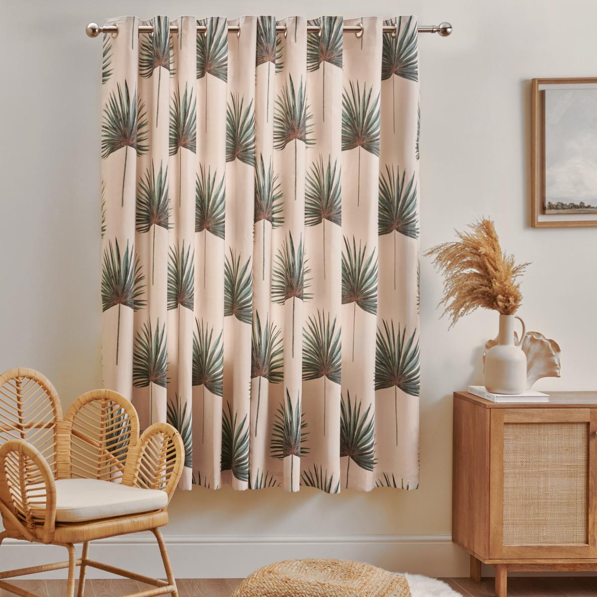 Palm Natural Eyelet Curtains Natural – image 4