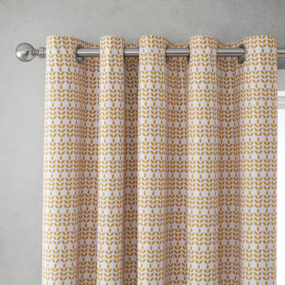 Elements Vete Ochre Blackout Eyelet Curtains Ochre (Yellow) – image 6