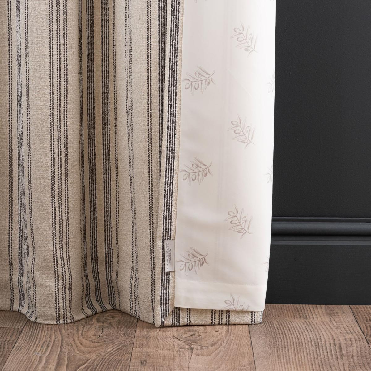 Churchgate Boucle Striped Eyelet Curtains Natural – image 5