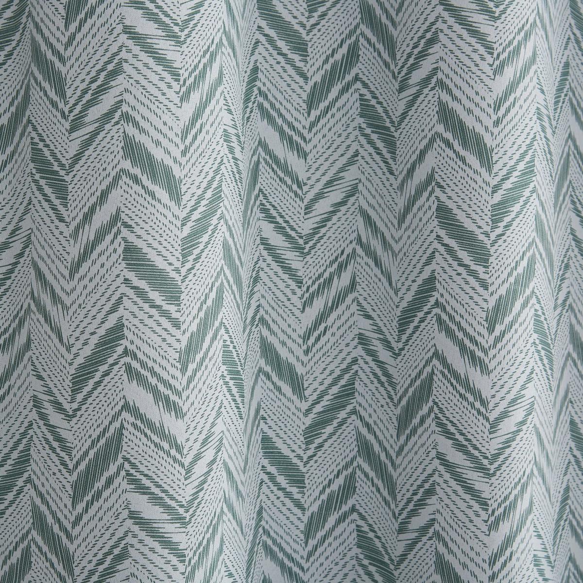 Chevron Printed Olive Blackout Eyelet Curtains Olive (Green) – image 3