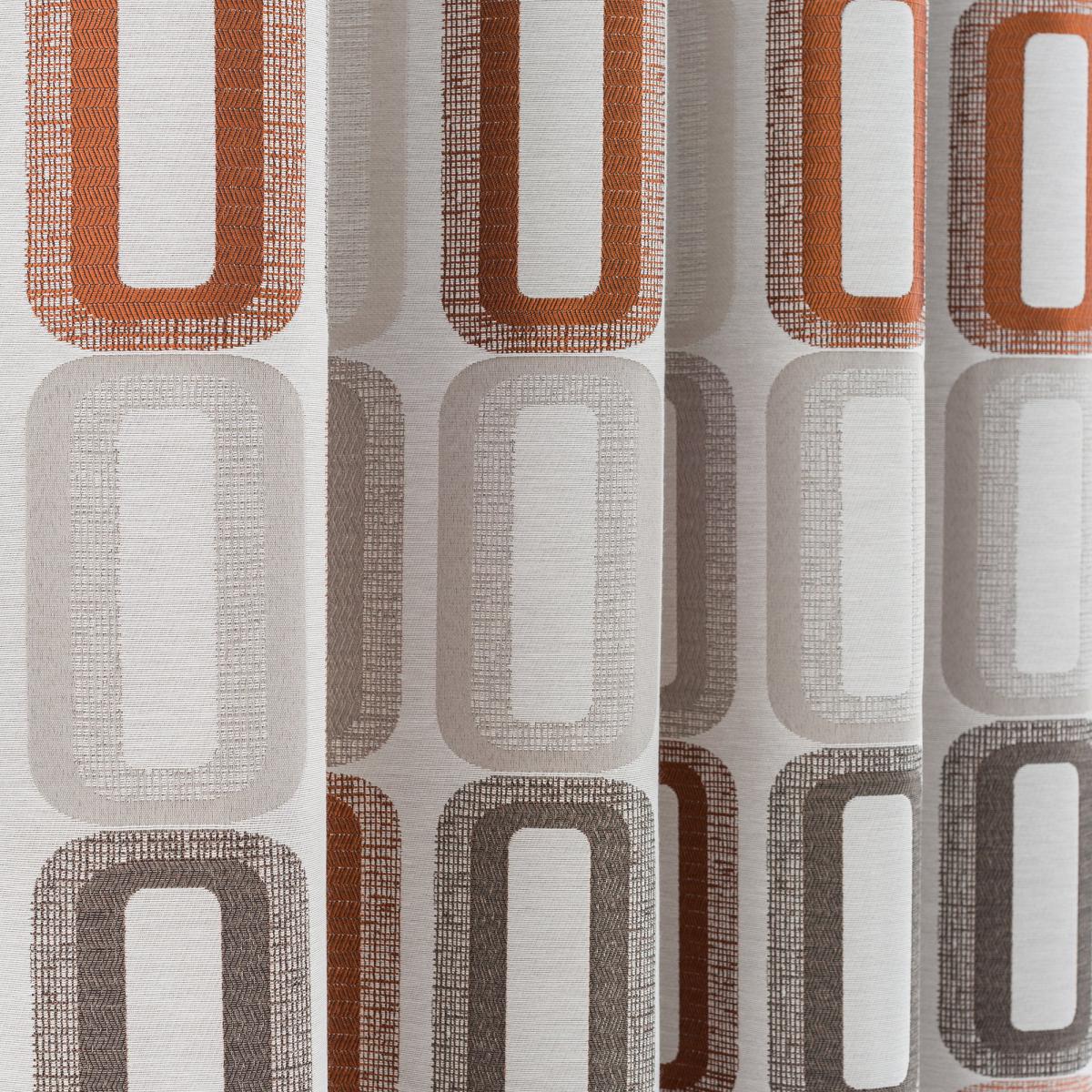 Elements Dahl Rust Eyelet Curtains Brown and Grey – image 3