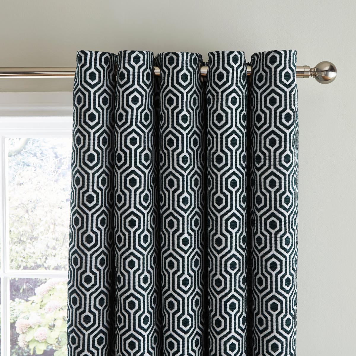 Colvin Bottle Green Eyelet Curtains Bottle (Green) – image 2