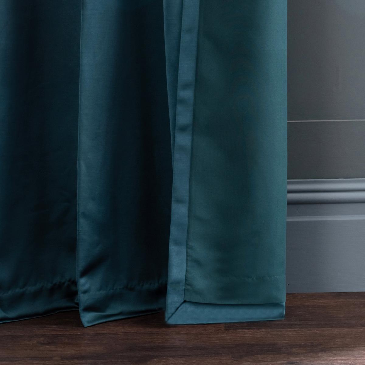 Satin Peacock Eyelet Curtains Peacock – image 7