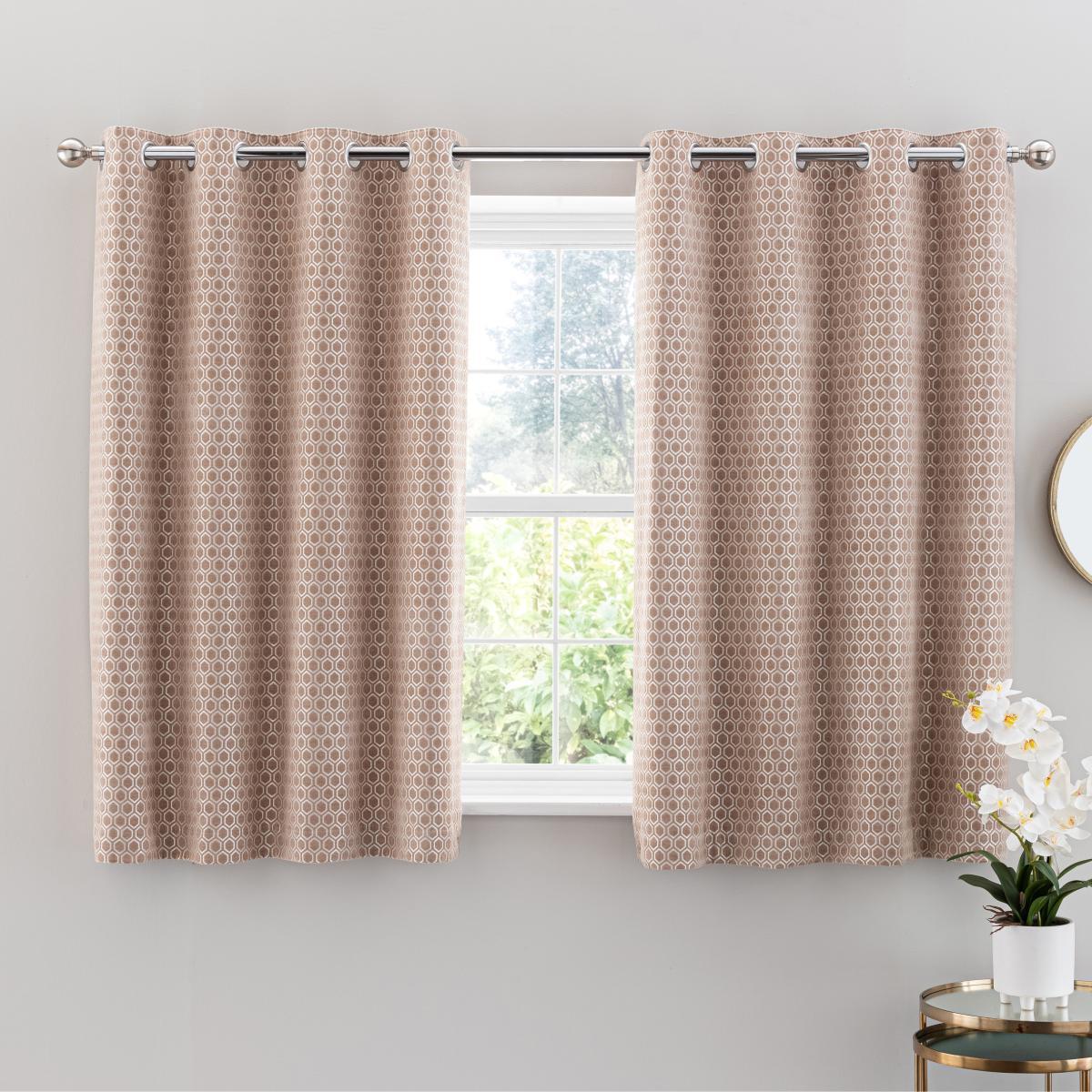 Chenille Hive Honey Eyelet Curtains Honey – image 5