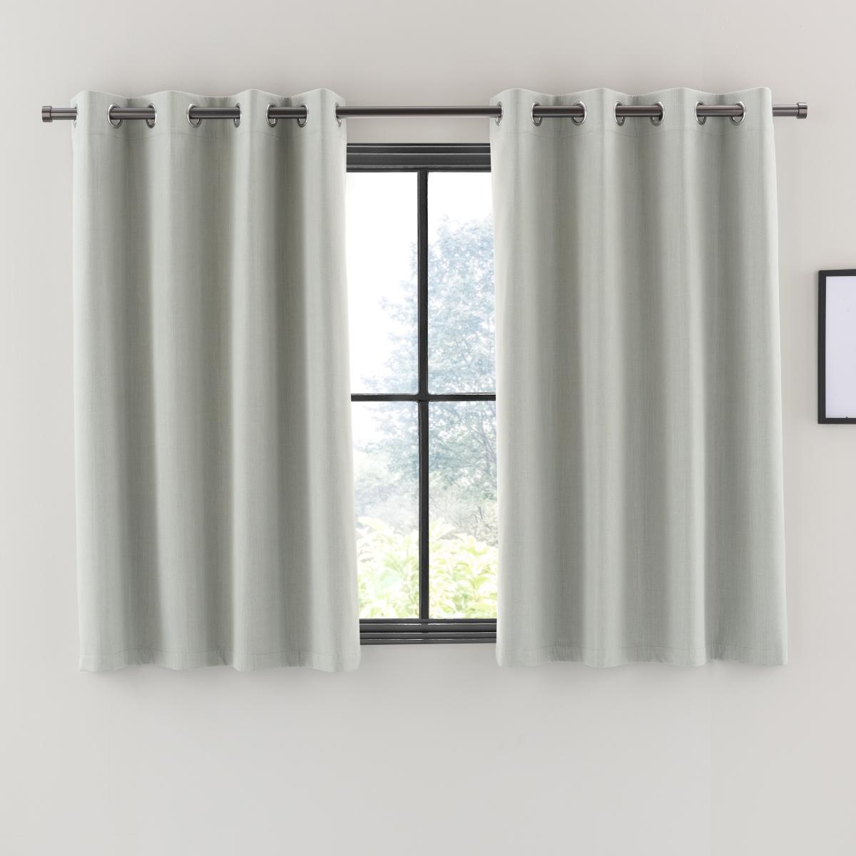 Solar Sage Blackout Eyelet Curtains Light Green – image 4