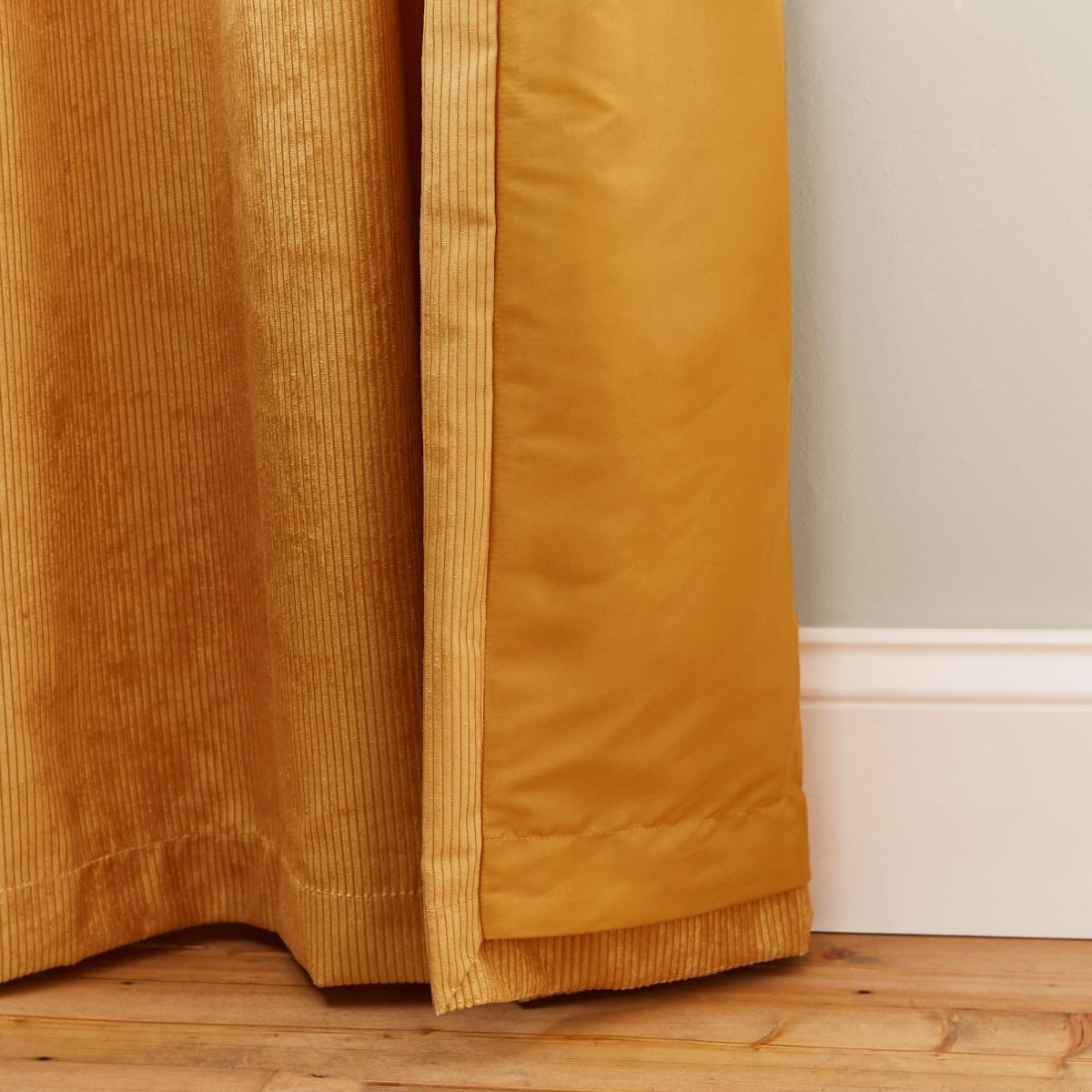 Elements Cord Ochre Eyelet Curtains Ochre – image 6