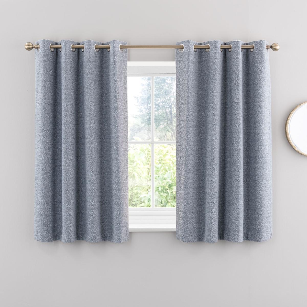 Woodhouse Ashley Blue Boucle Eyelet Curtains Ashley Blue – image 4