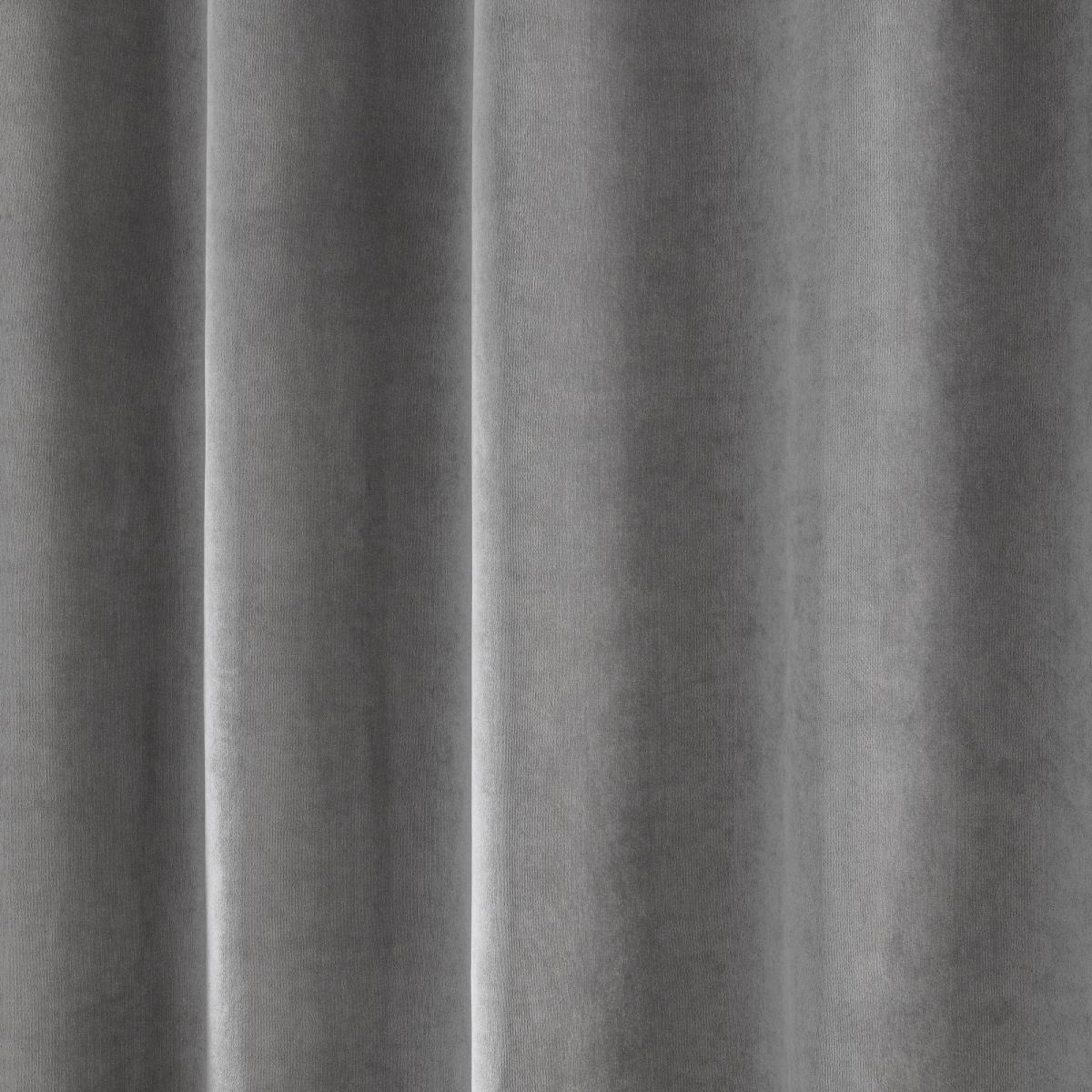Margot Grey Matt Velour Eyelet Curtains Grey – image 5