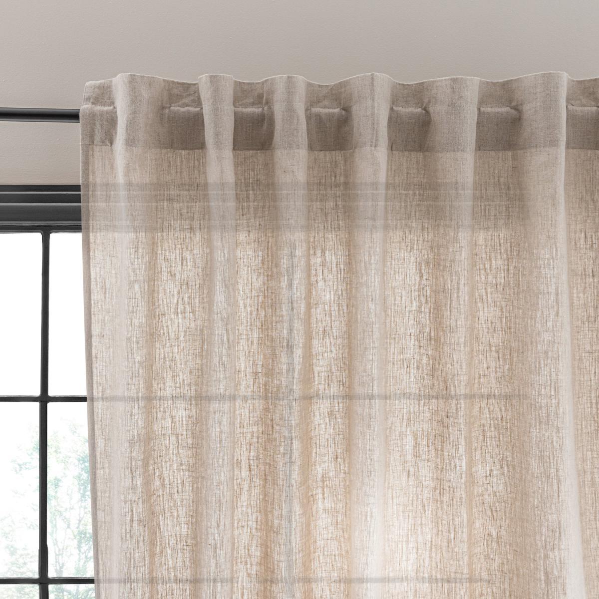 Cartmel Linen Natural Voile Brown – image 2