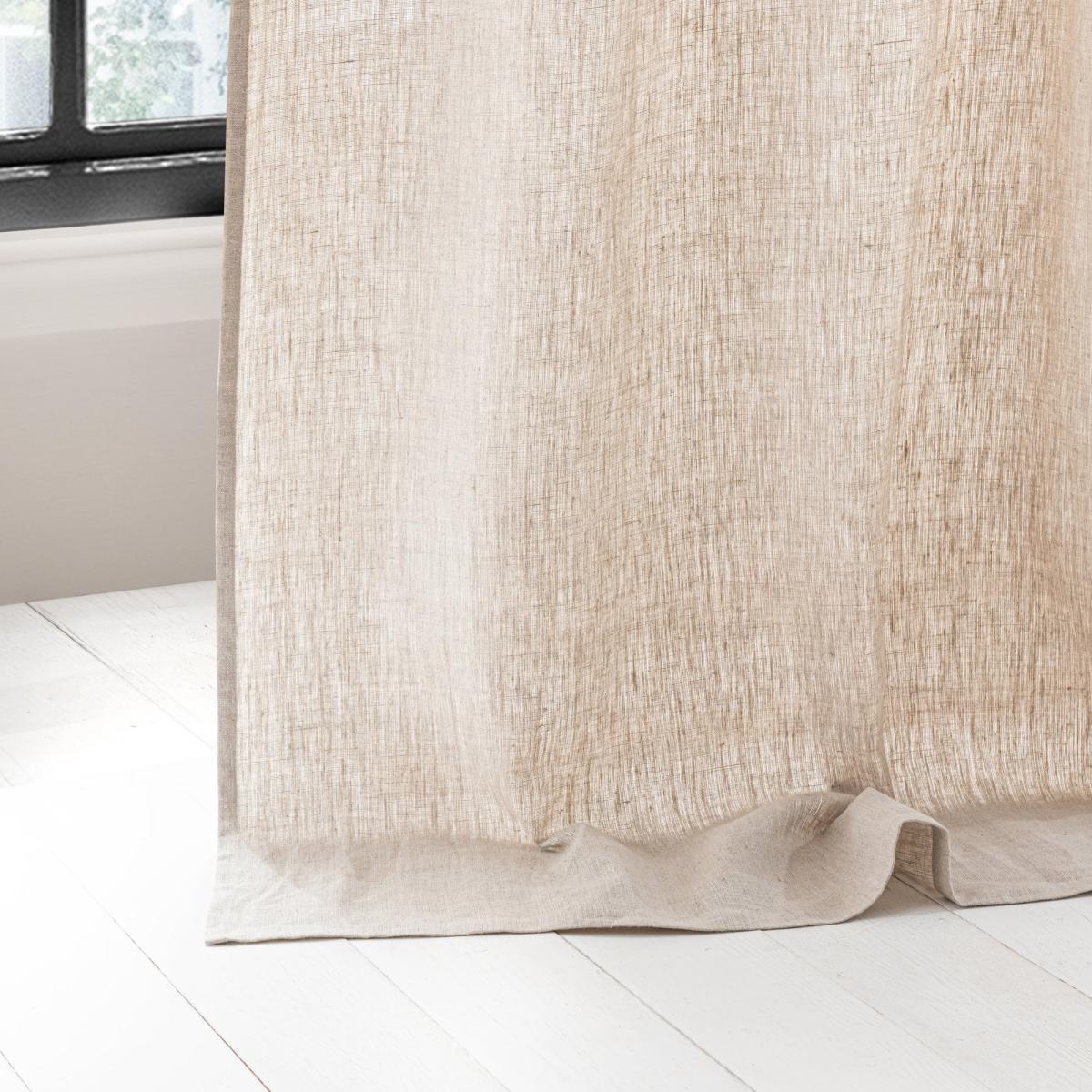 Cartmel Linen Natural Voile Brown – image 3