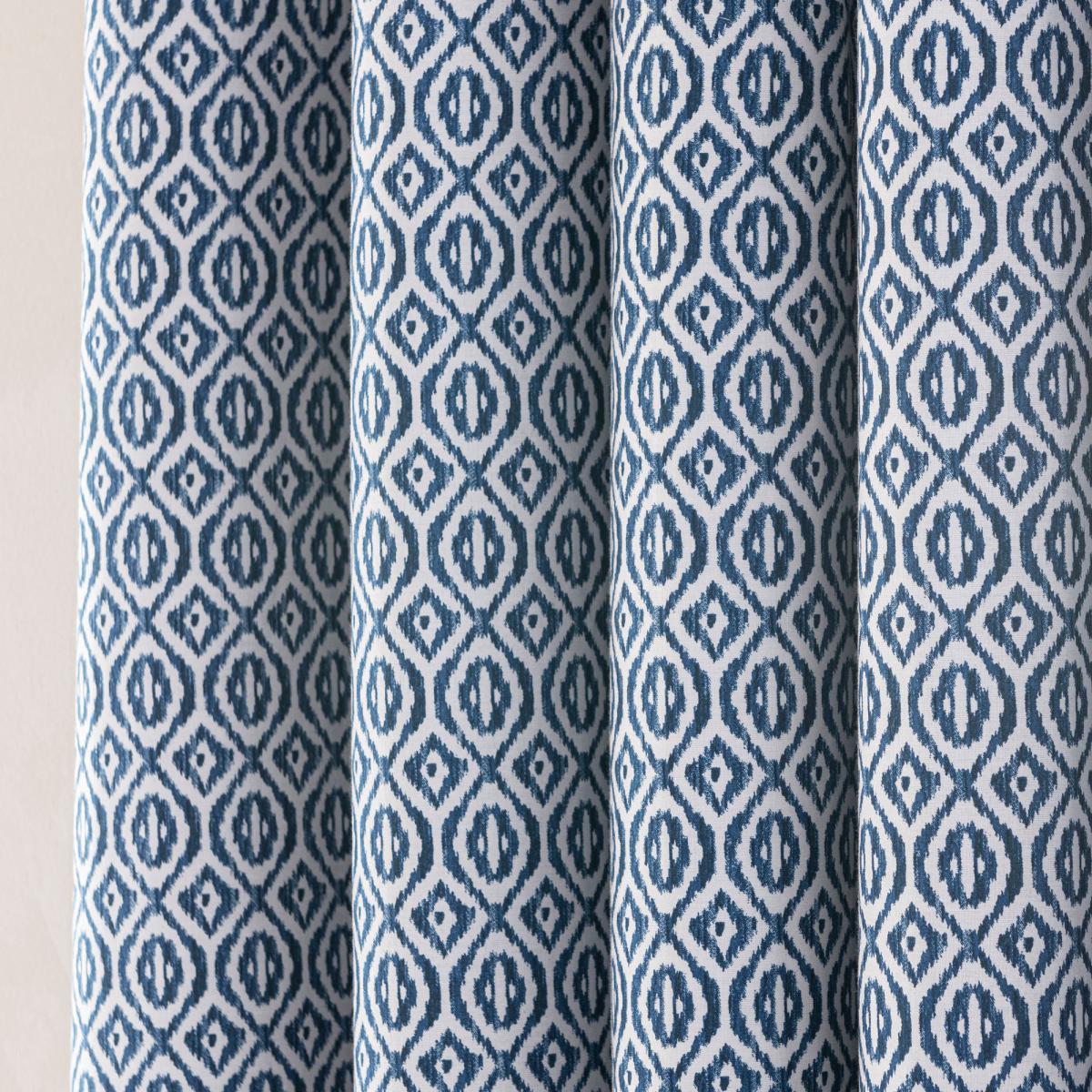Jax Blue Mosaic Blackout Eyelet Curtains Blue – image 3