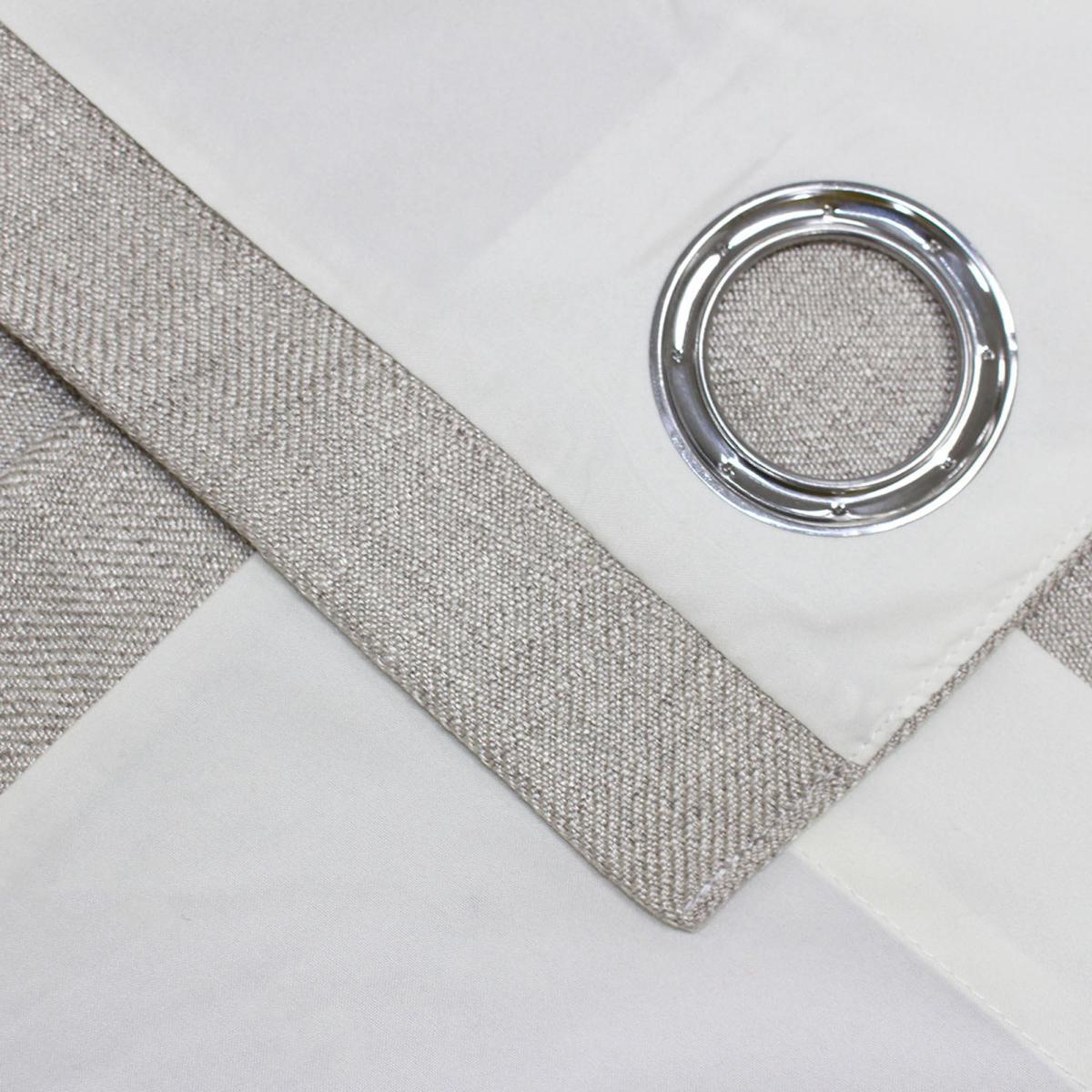 Atlantic Natural Eyelet Curtains Brown – image 3