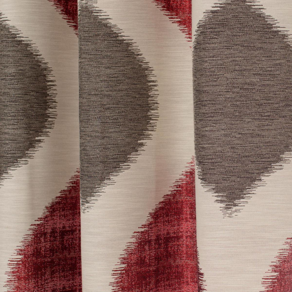 Morocco Red Eyelet Curtains Red and Brown – image 3