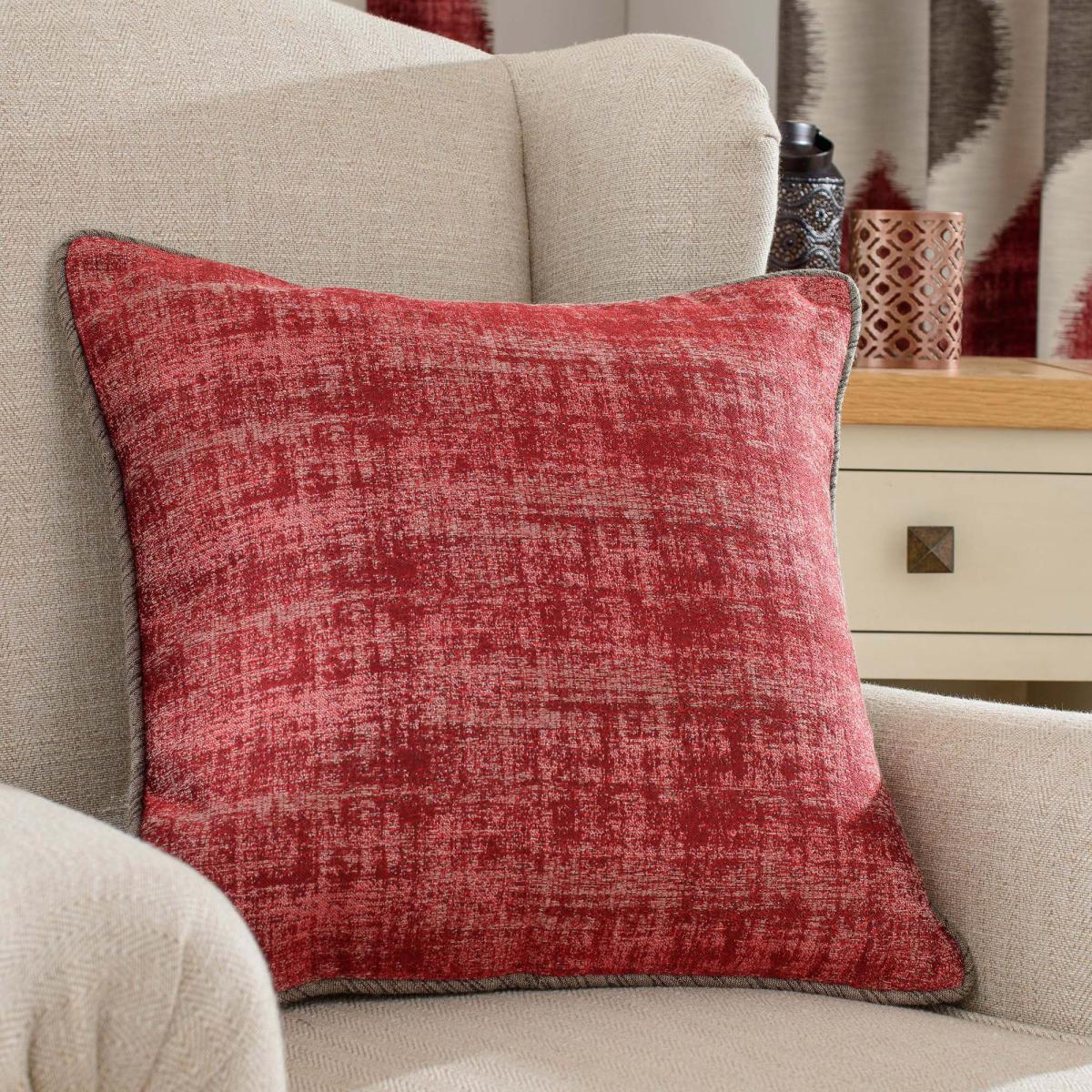 Morocco Red Eyelet Curtains Red and Brown – image 5