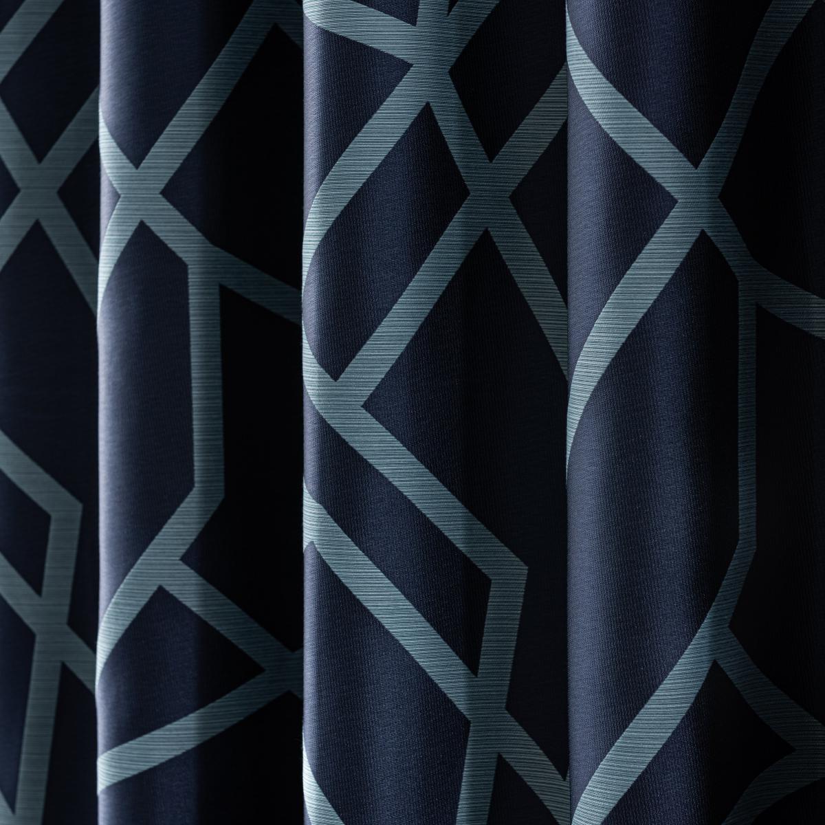 Hackney Navy Eyelet Curtains Navy – image 7