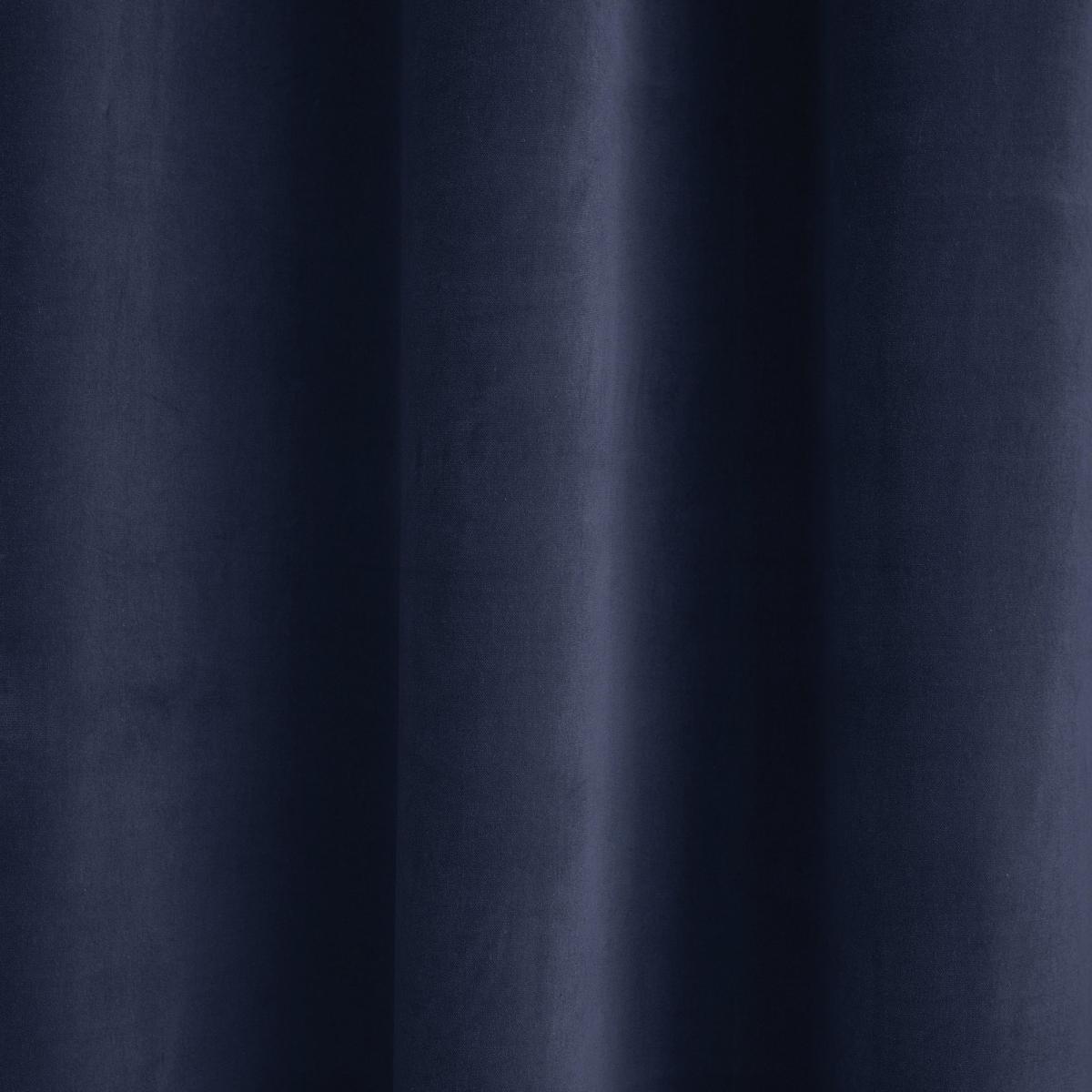 Peyton Indigo Blue Velvet Eyelet Curtains Blue – image 4