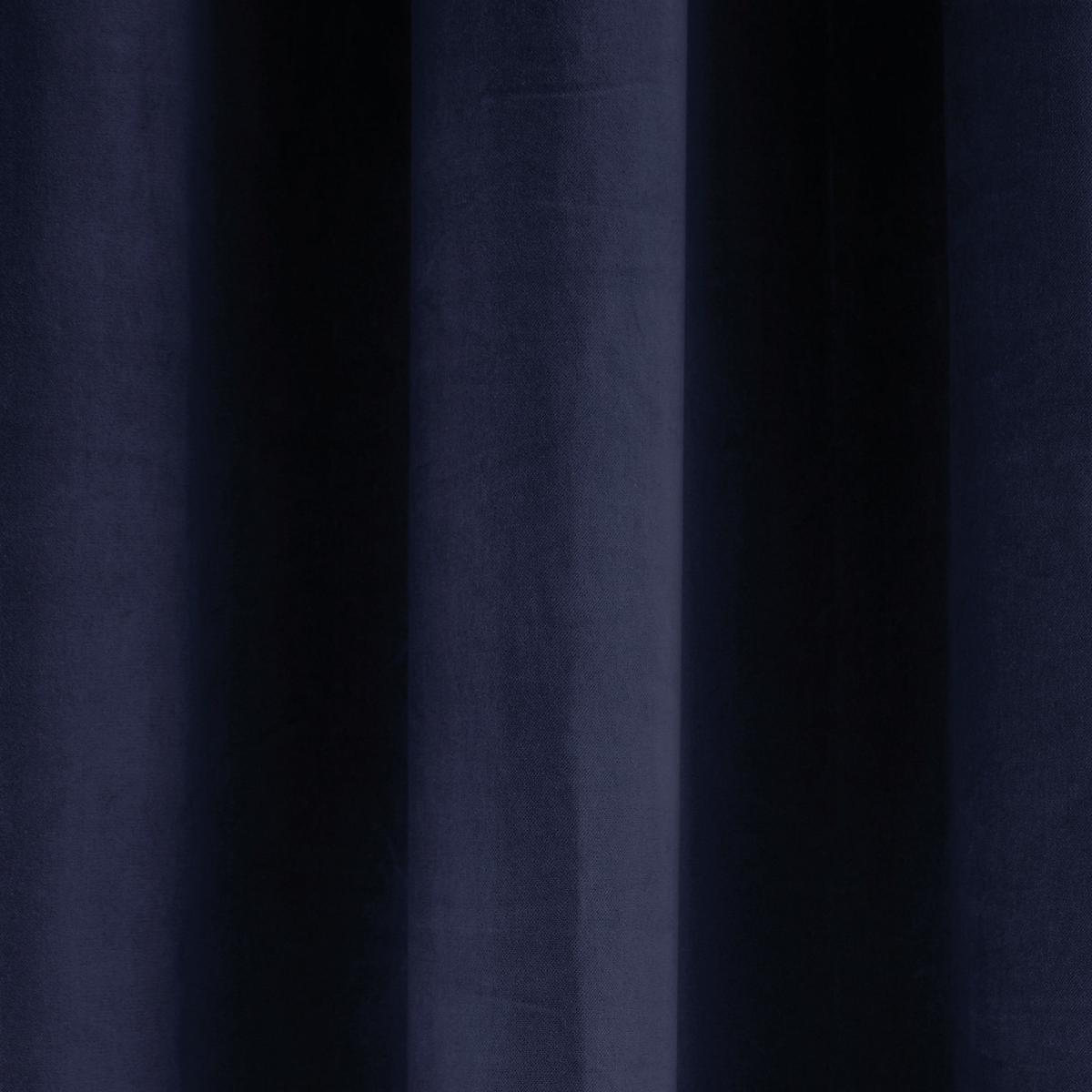 Peyton Indigo Blue Velvet Eyelet Curtains Blue – image 5